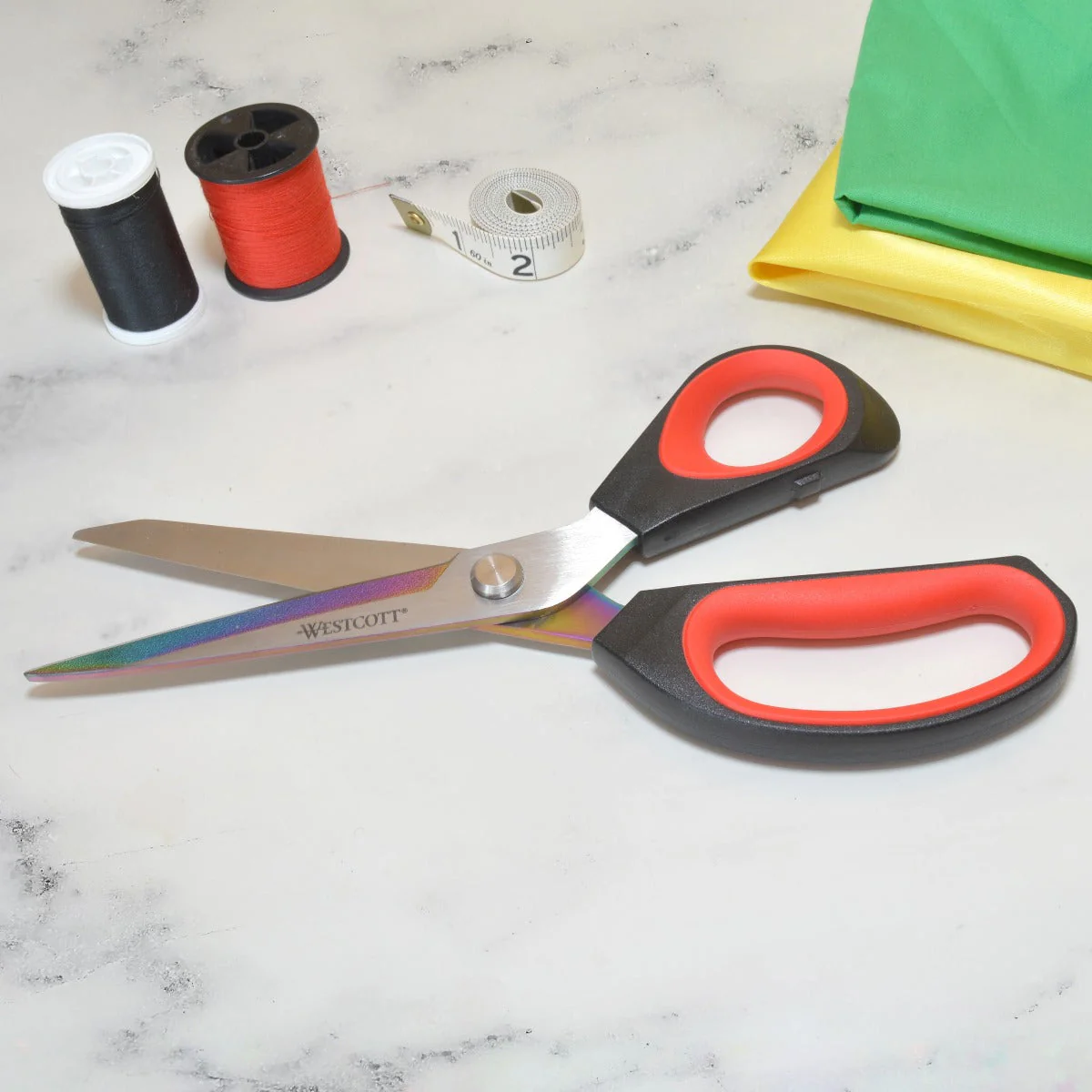 Westcott 9.5" Premium Multipurpose Craft Scissors, Red/Black (17780) - Image 5