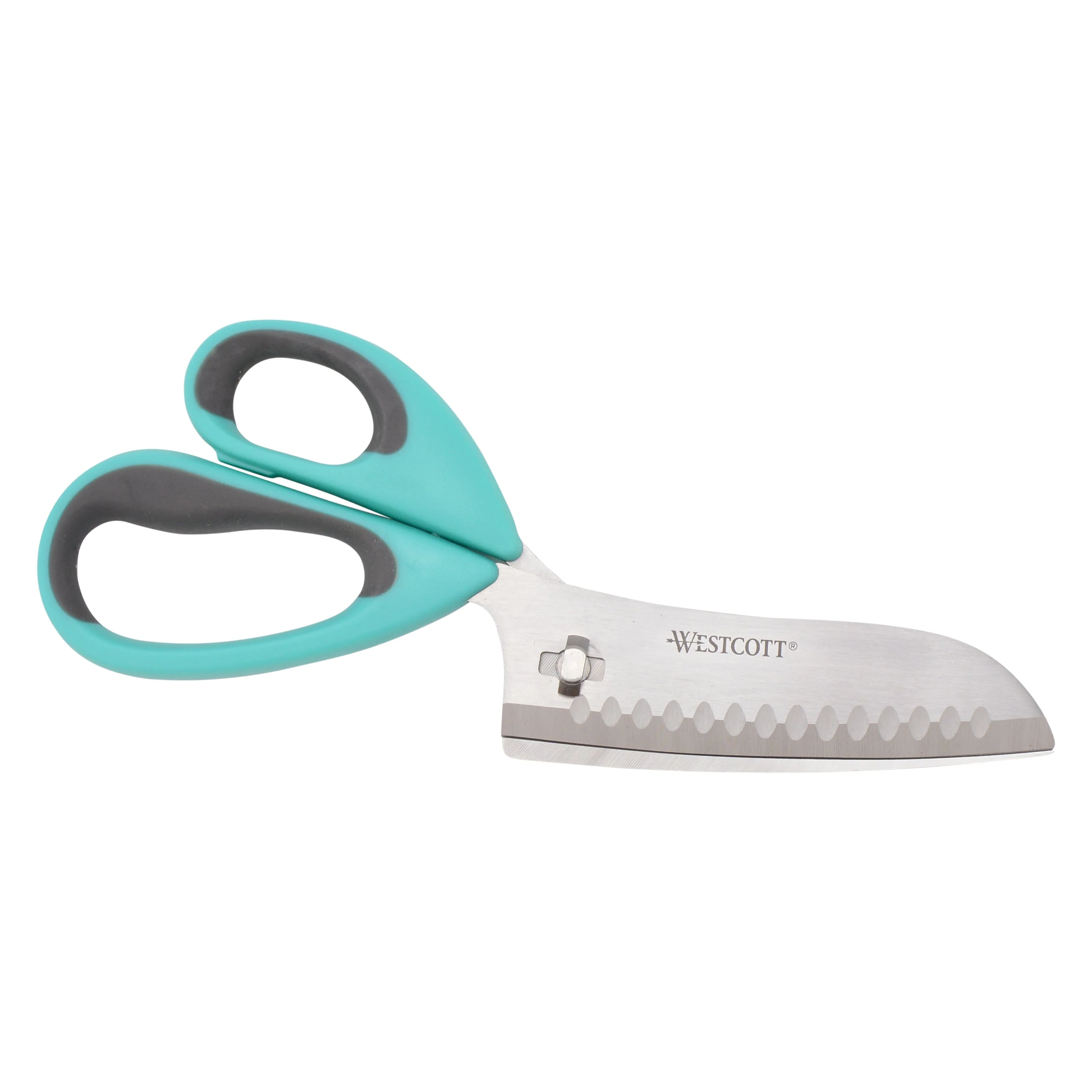 Westcott 9" Titanium Bonded Soft Handle Kitchen Pizza Scissors, Teal (00825) - Image 2