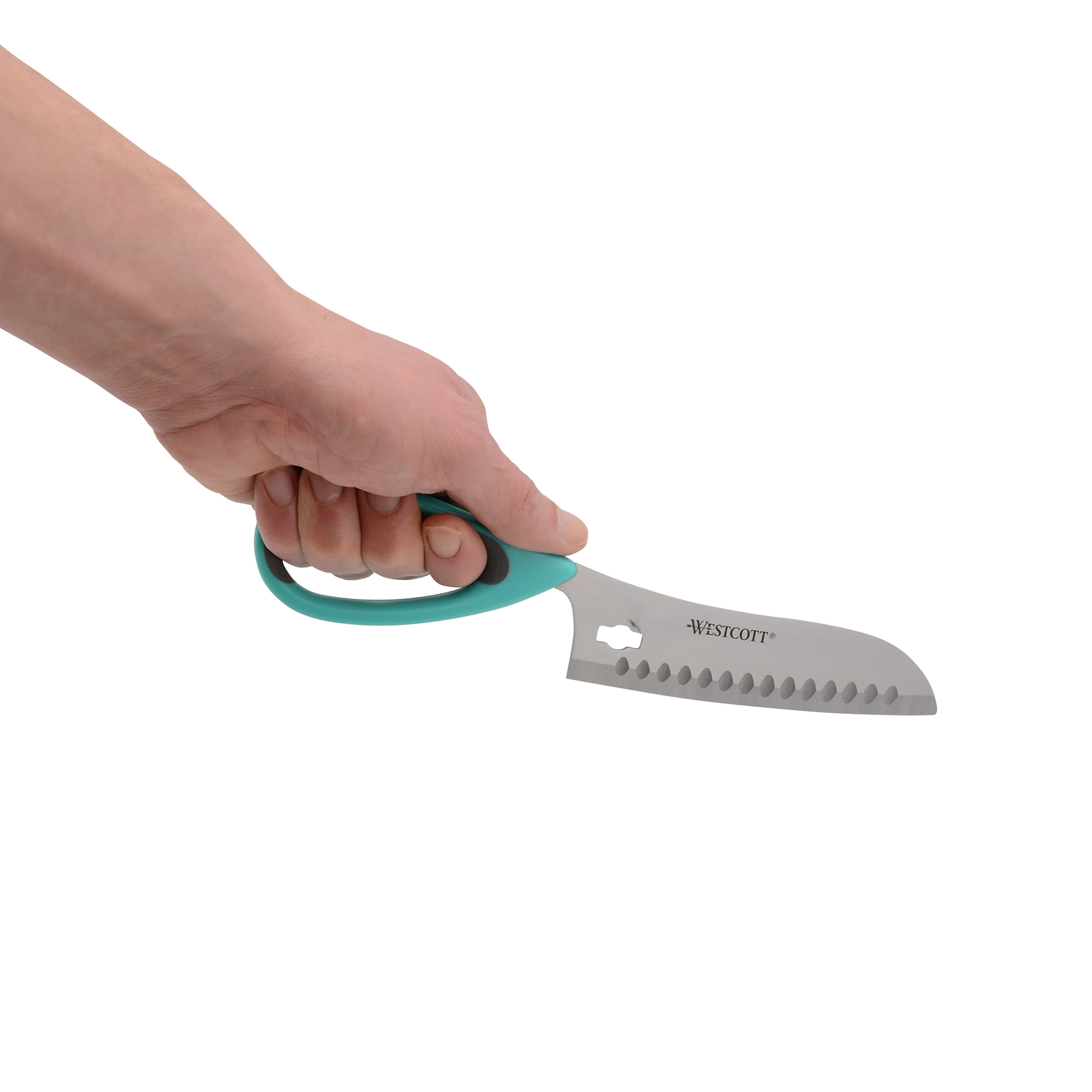 Westcott 9" Titanium Bonded Soft Handle Kitchen Pizza Scissors, Teal (00825) - Image 5