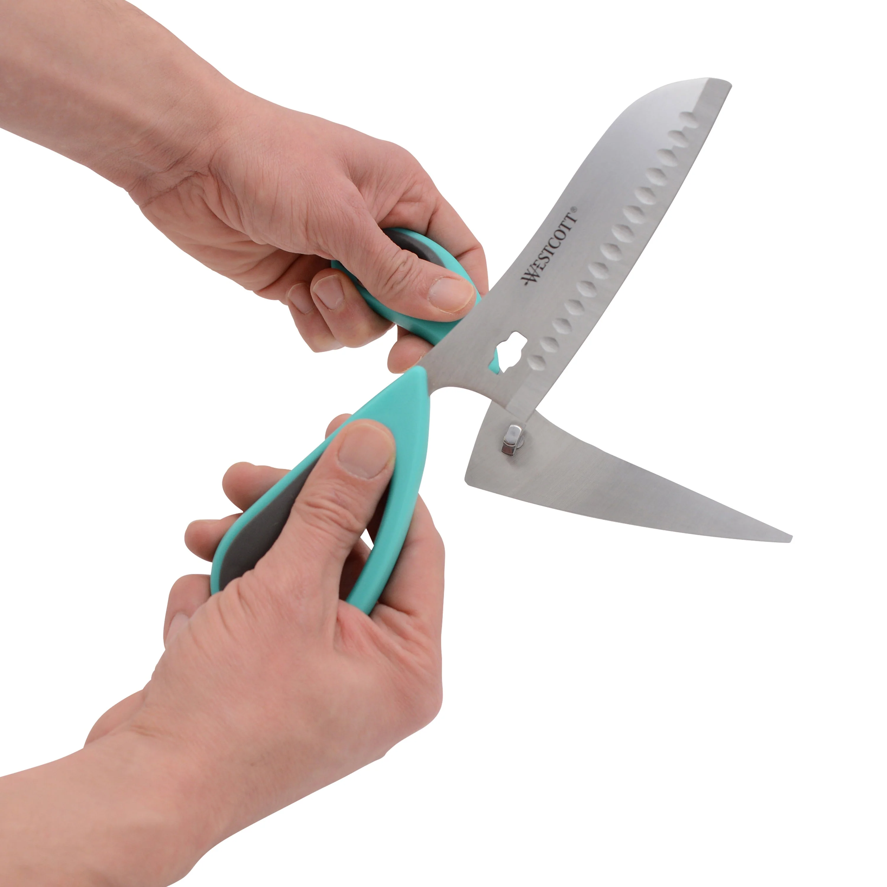 Westcott 9" Titanium Bonded Soft Handle Kitchen Pizza Scissors, Teal (00825) - Image 8