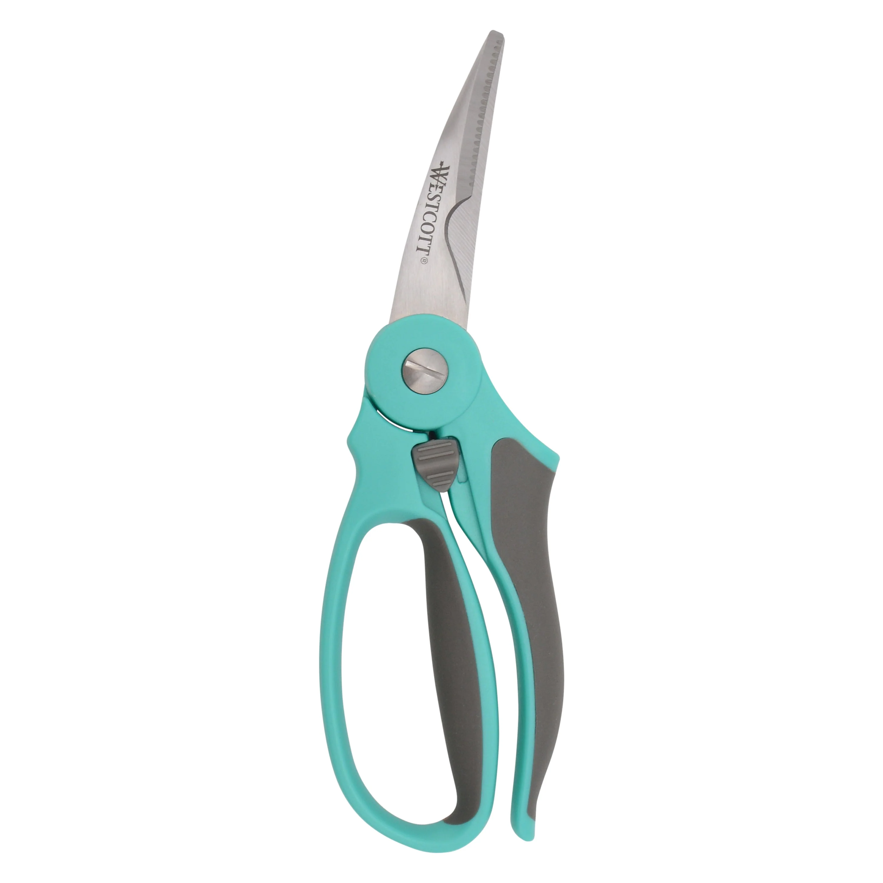 Westcott 9" Titanium Bonded Soft Handle Spring Assist Kitchen Shears, Teal (00828) - Image 8