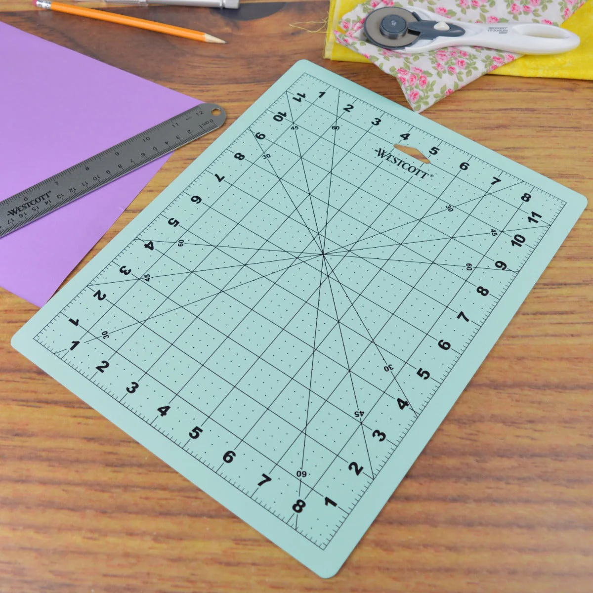 Westcott 9 X 12in Self-Healing Craft Cutting Mat with Grid for Sewing, Quilting, Card Making (00503-PARENT) - Image 9