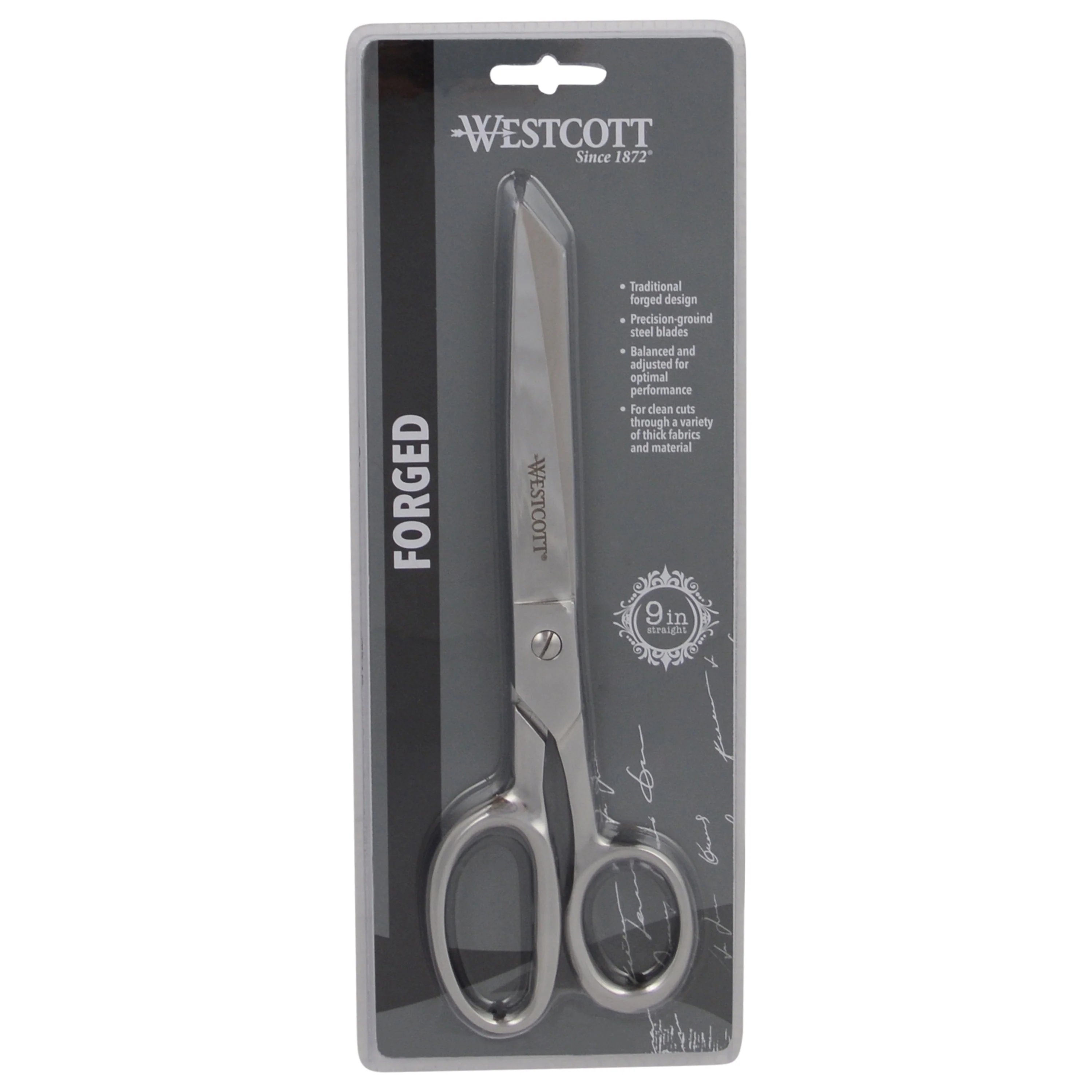 Westcott 9in Forged Classic Fabric and Paper Scissors, Heavy Duty, Knife-Edge for Sewing, Tailoring, General Arts and Crafts, Office (00846-PARENT) - Image 8