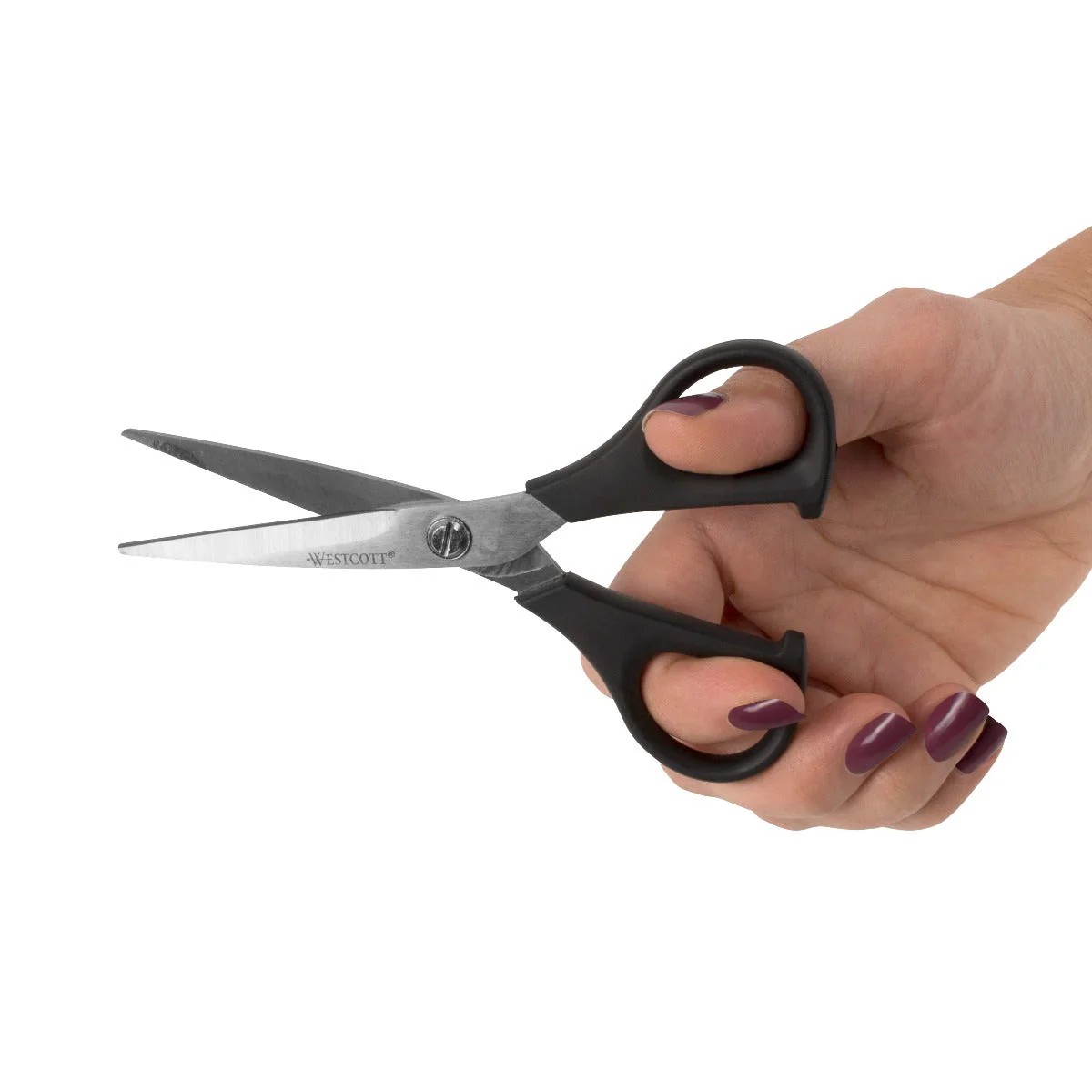 Westcott All Purpose Plus 8", Bent, 5", Straight, Black, 2-Piece - Image 6