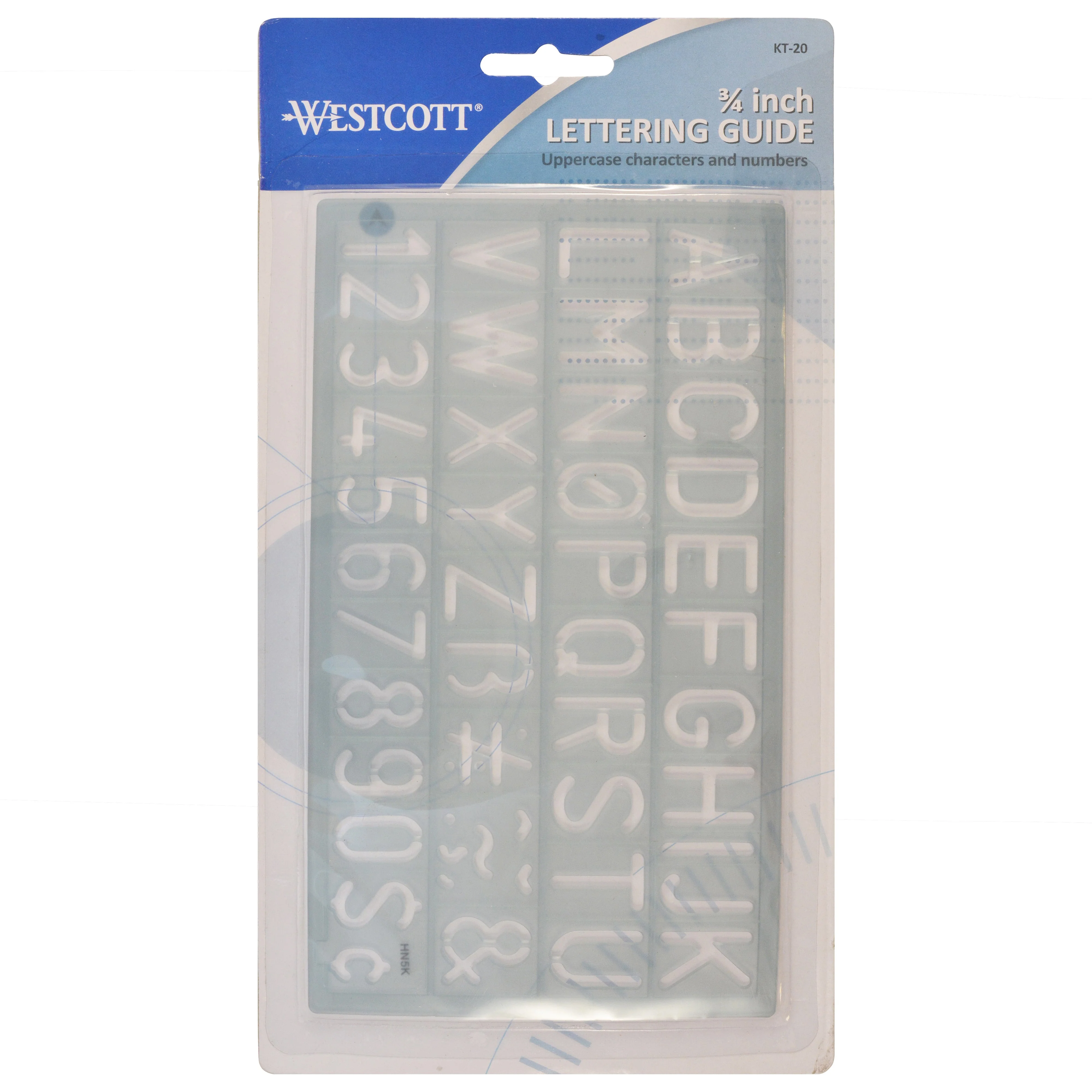 Westcott Alphabet and Number Lettering Guide, 3/4" /18mm (KT-20) - Image 3