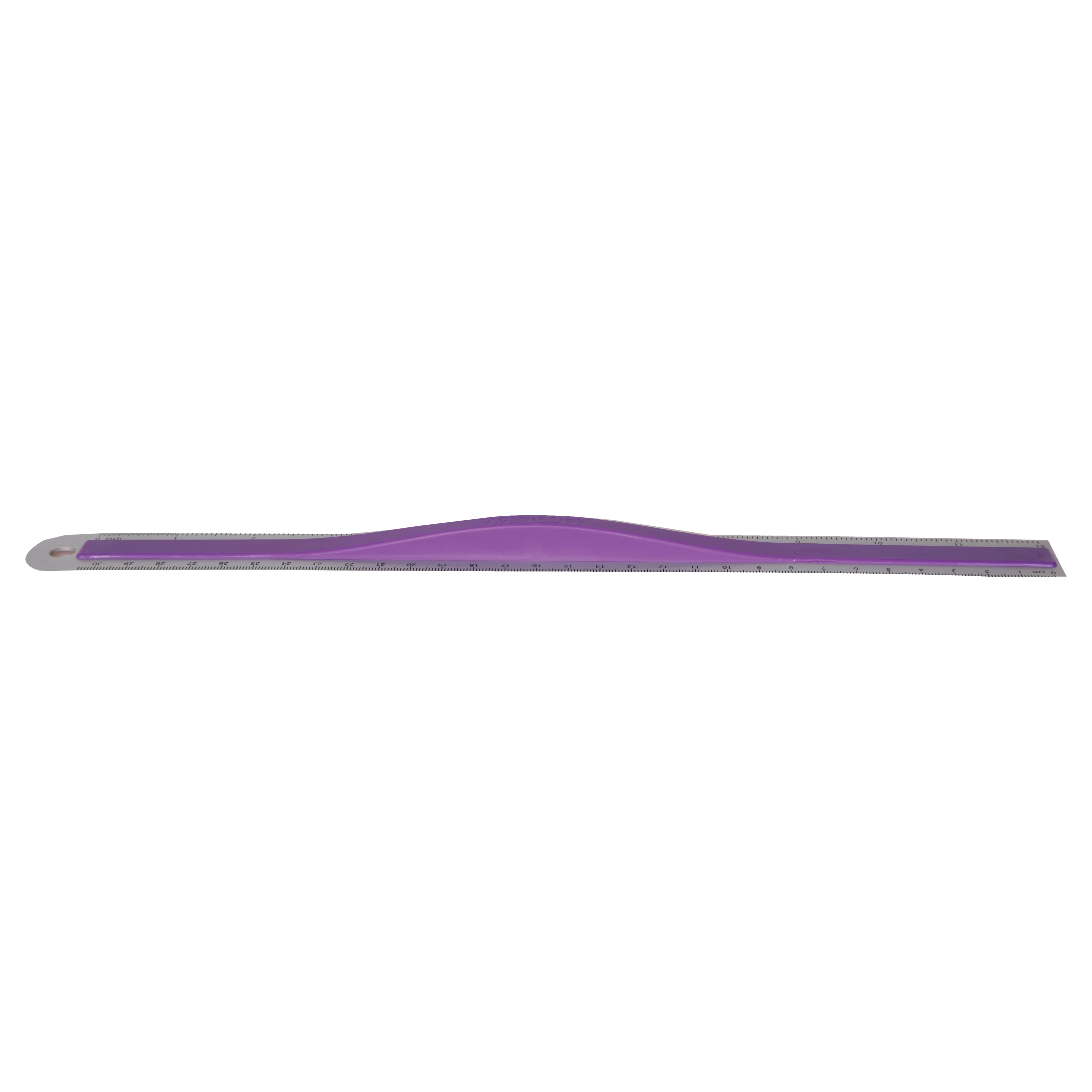 Westcott Aluminum Ruler with Finger Grip, 12", Color Varies (15531) - Image 4