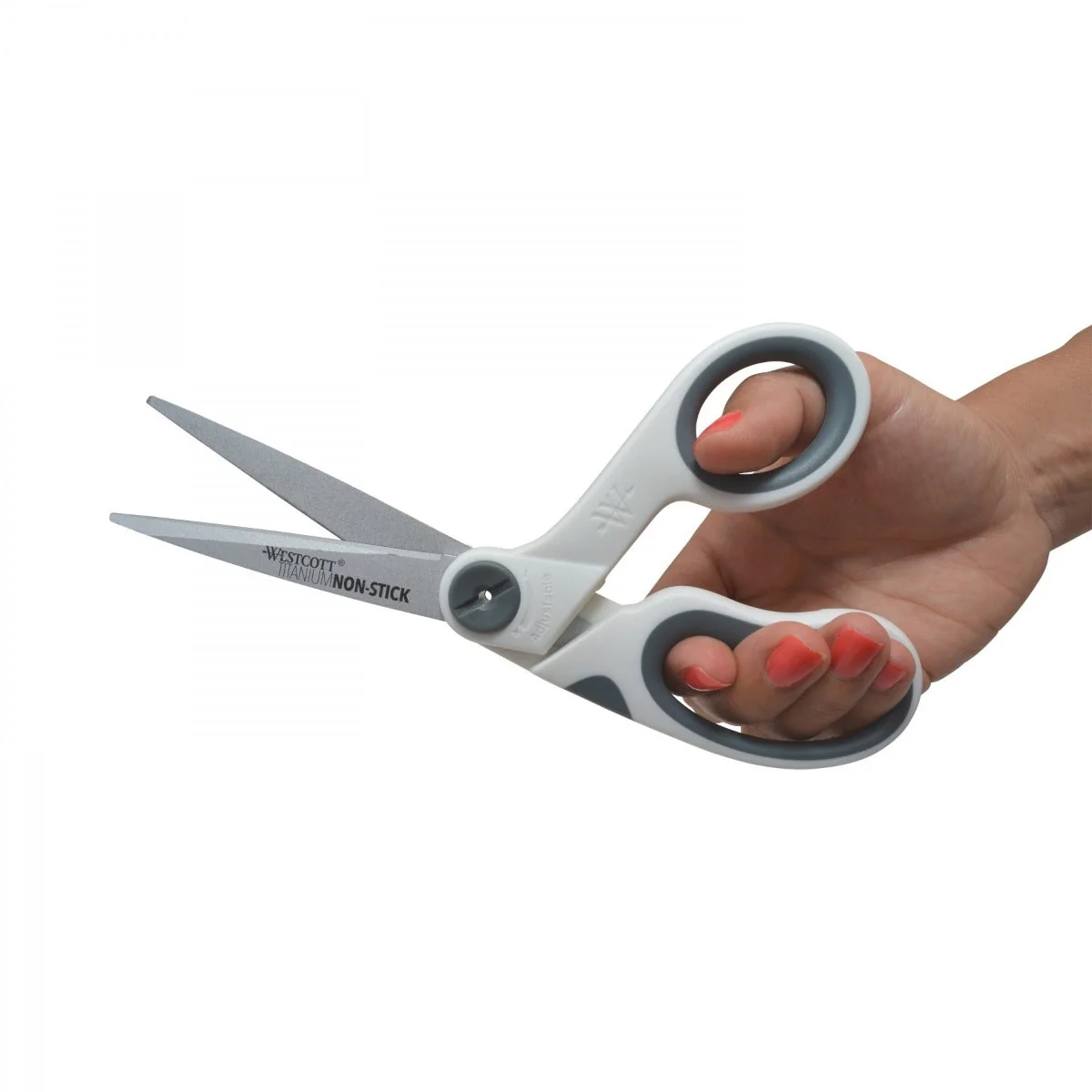 Westcott 8" Bent Titanium Bonded Non-Stick Craft Scissors with Adjustable Glide Feature (16374) - Image 3