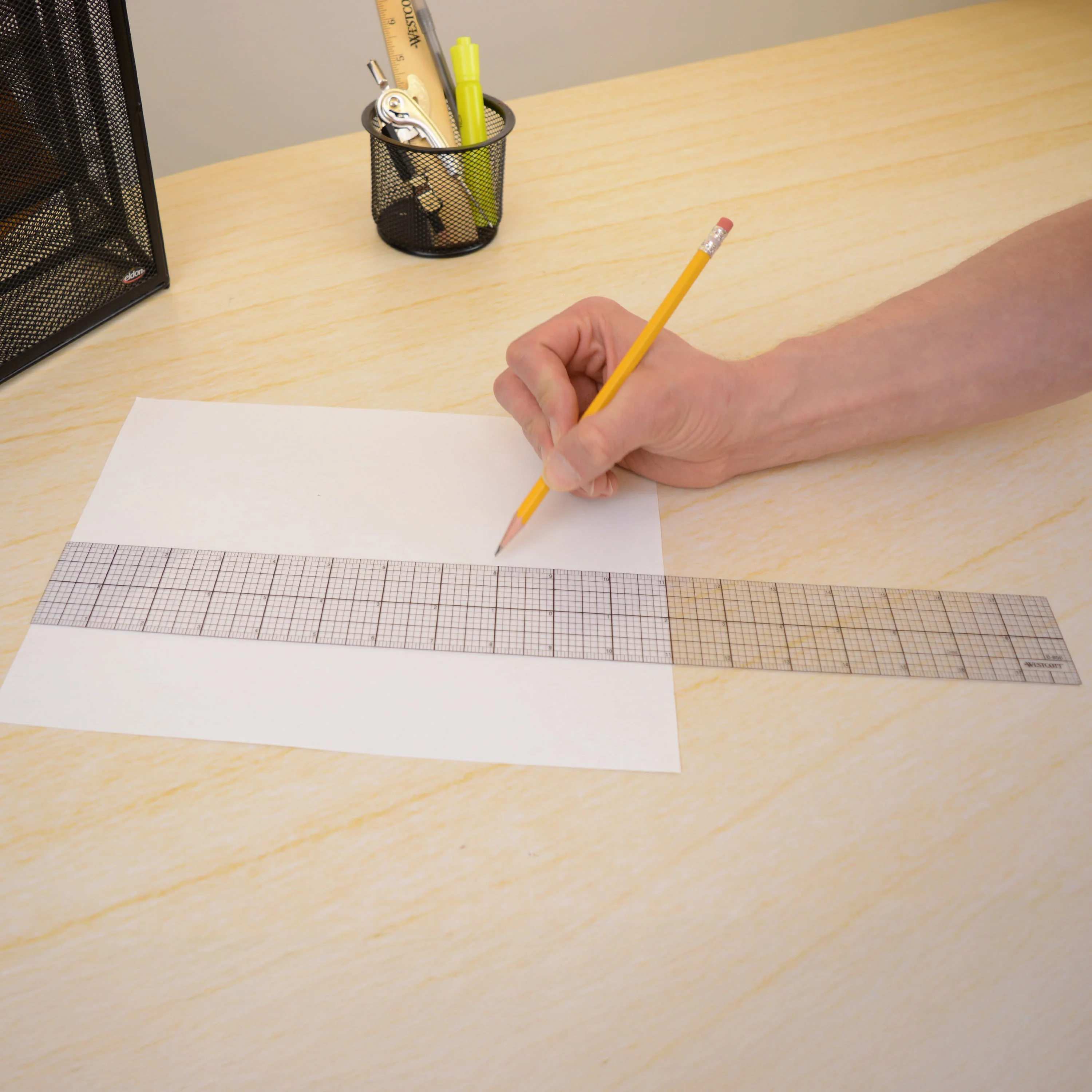Westcott Beveled Graph Ruler, 2 x 18", Transparent (B-85B) - Image 4
