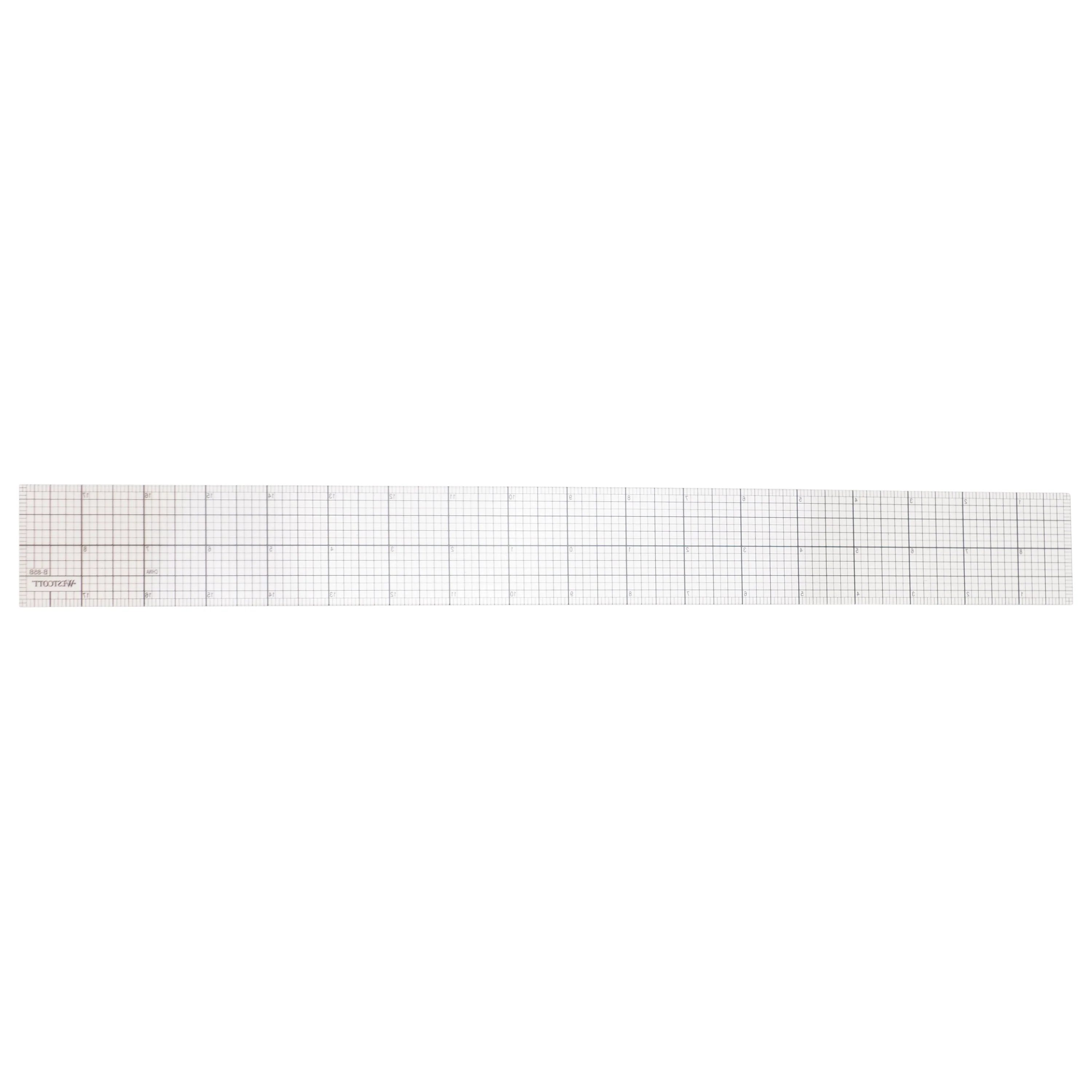 Westcott Beveled Graph Ruler, 2 x 18", Transparent (B-85B) - Image 5