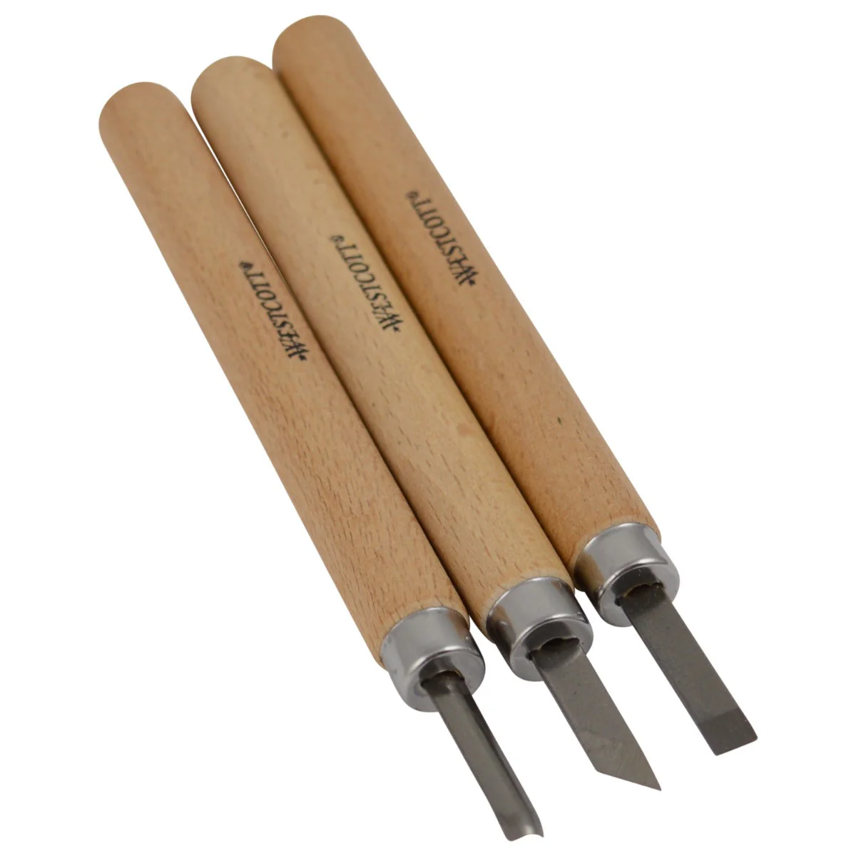 Westcott CarboTitanium Carving Tools Set for Wood Working, Soap Carving, Print Making, Clay Sculpture, 3-Piece Set (00674-Parent) - Image 2