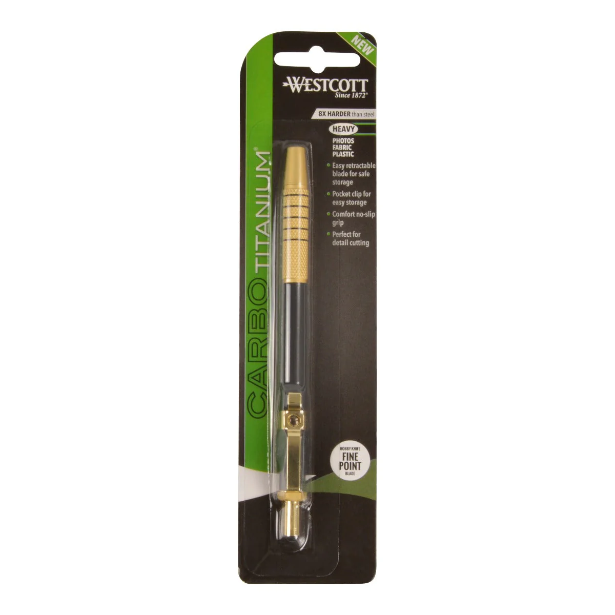 Westcott CarboTitanium Bonded Pen Style Hobby Knife, Gold (17314) - Image 8