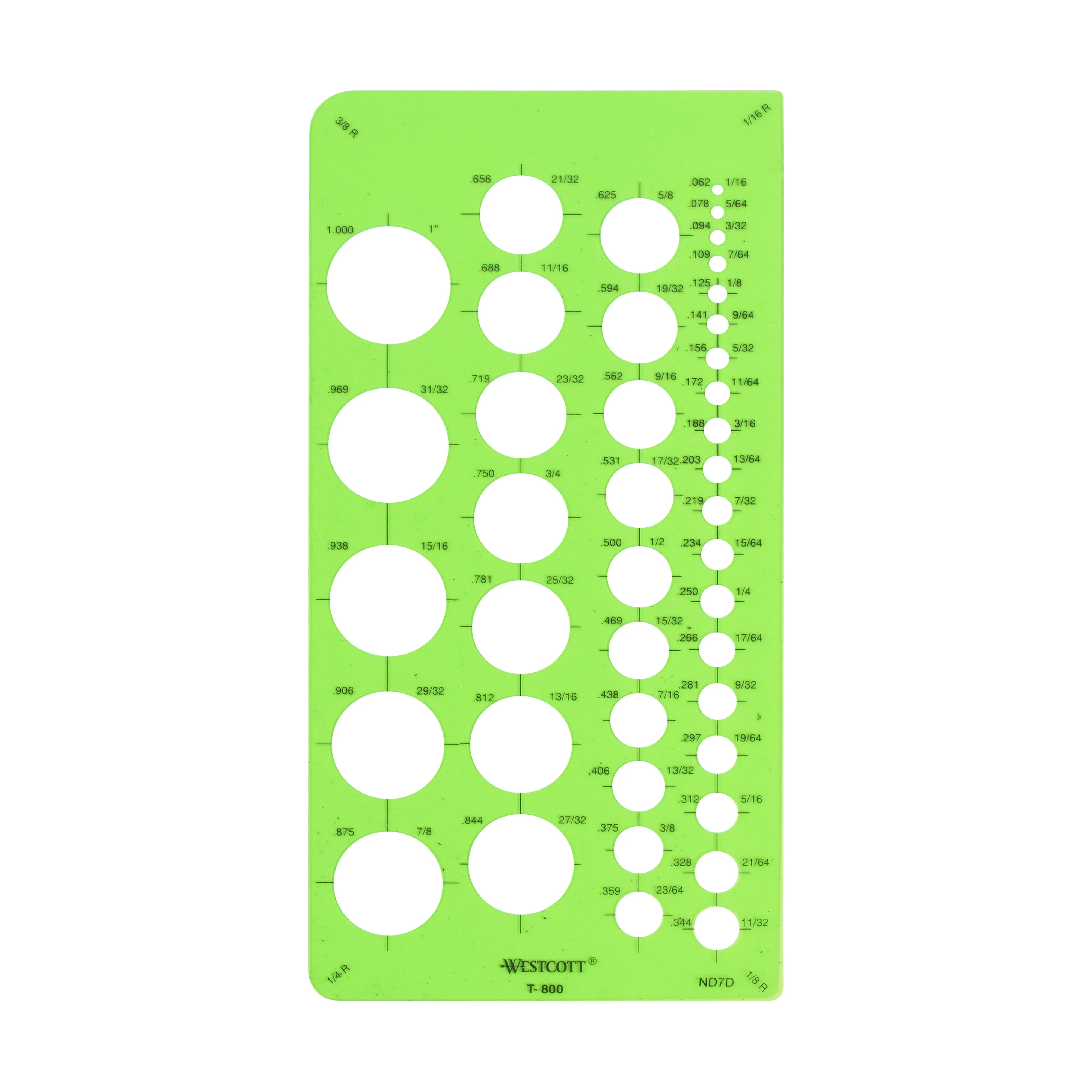 Westcott Circle Template, Small, (T-800)