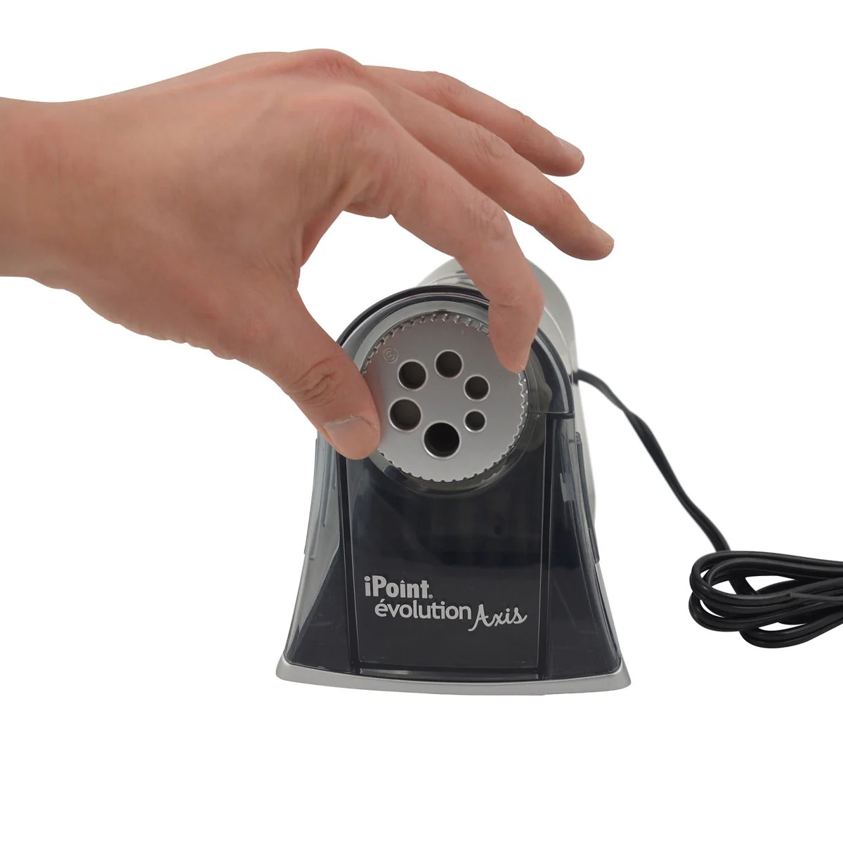 Westcott Electric iPoint Evolution Axis Heavy Duty Pencil Sharpener, Black and Silver (15509) - Image 6