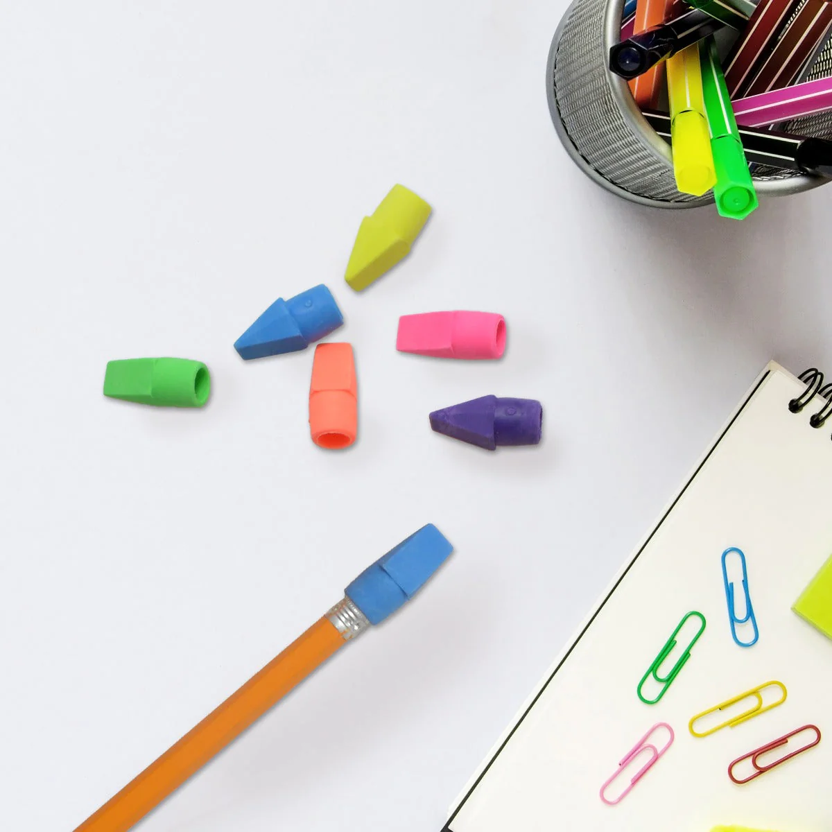 Westcott Eraser Pencil Toppers, Assorted Colors (14891) - Image 6