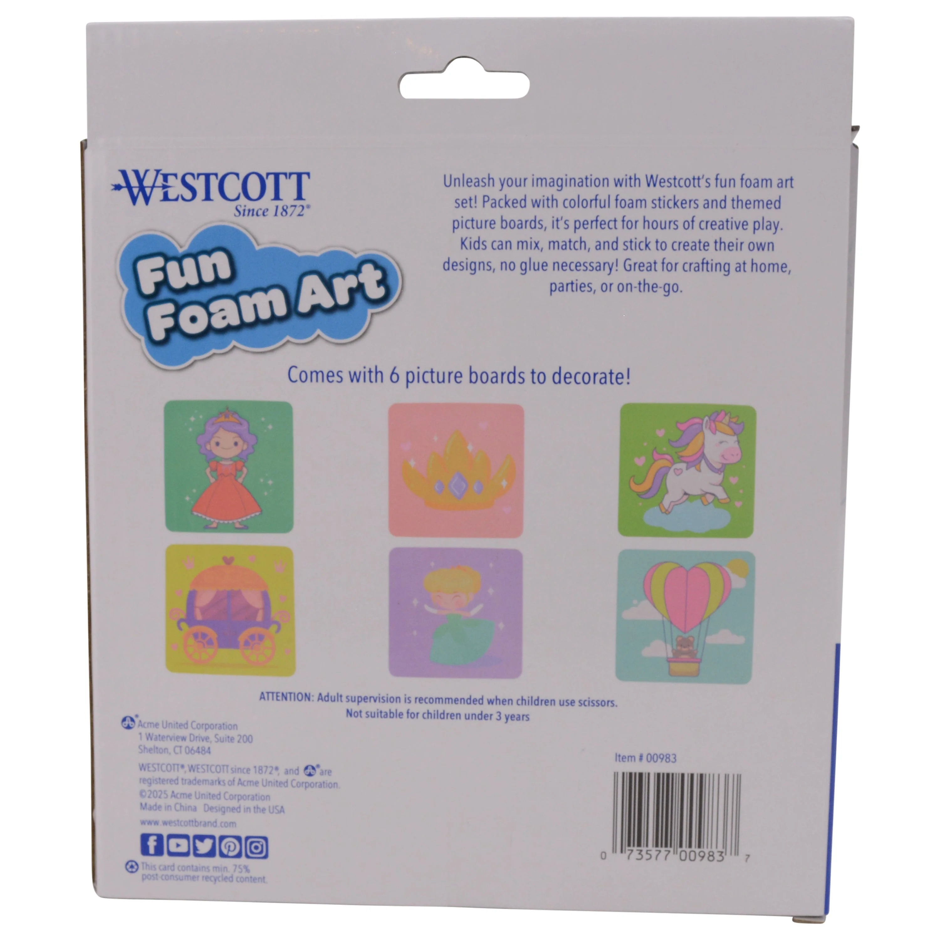 Westcott Fun Foam Art Kit for Kids with Over 800 Stickers (00983-PARENT) - Image 5