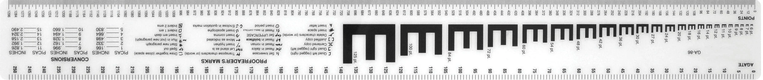 Westcott Graphic Arts Ruler, 12" (GA-86)