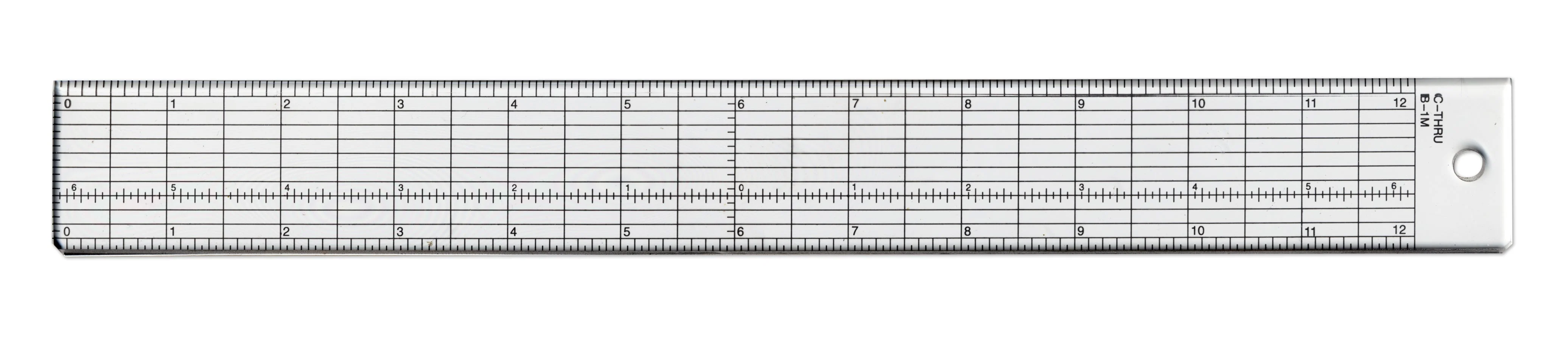 Westcott Grid Ruler with Metal Cutting Edge, 1.5 x 12.5", Transparent (B-1M) - Image 2
