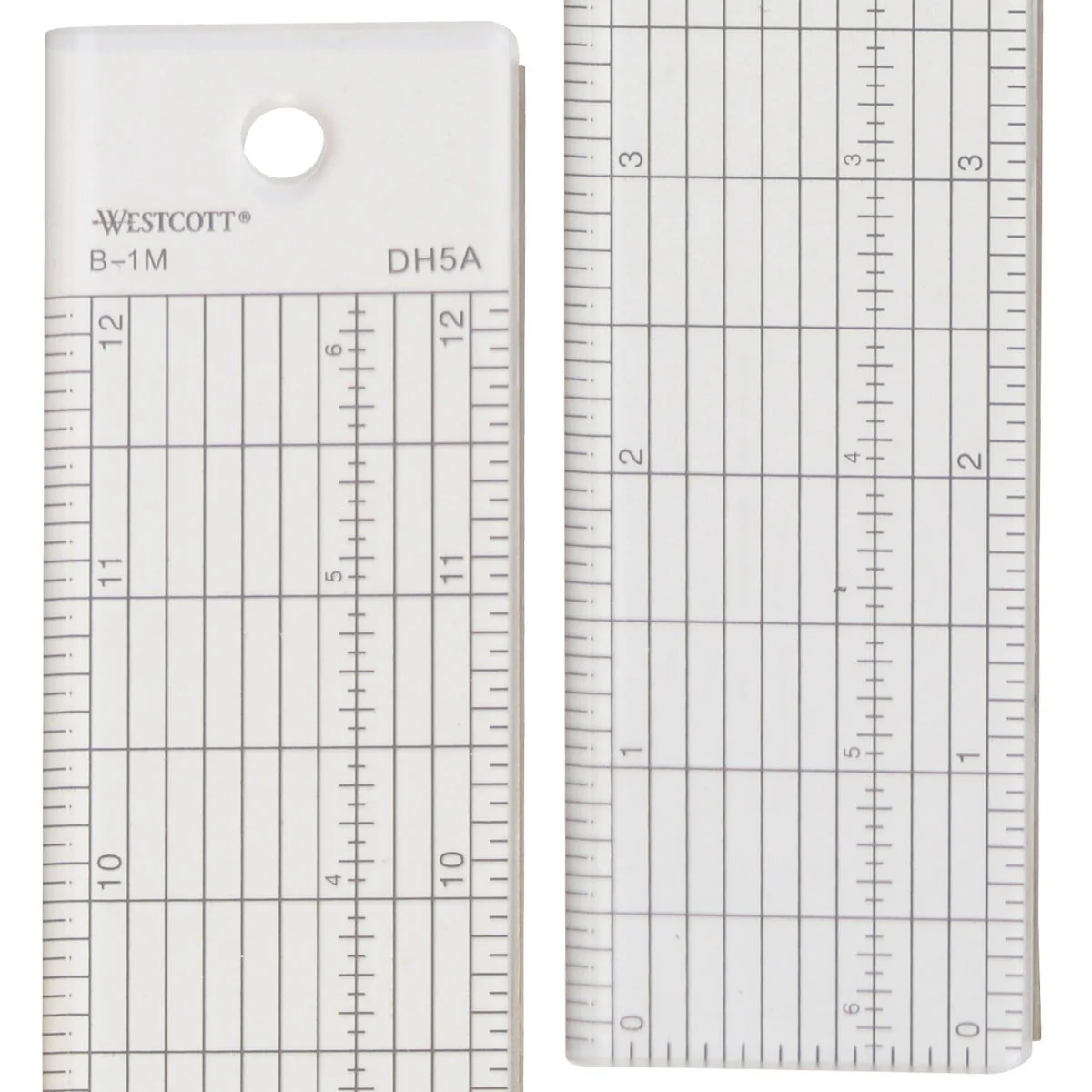 Westcott Grid Ruler with Metal Cutting Edge, 1.5 x 12.5", Transparent (B-1M) - Image 5