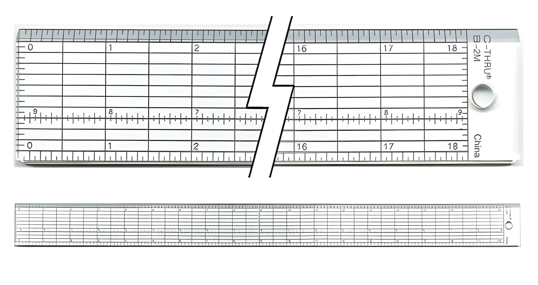 Westcott Grid Ruler with Metal Cutting Edge, 1.5 x 18.5", Transparent (B-2M) - Image 3