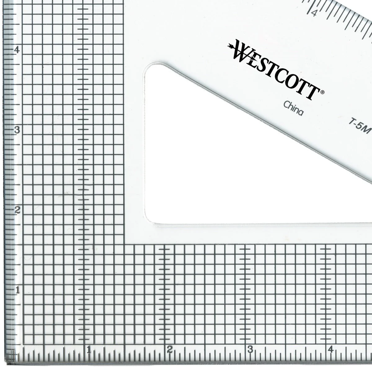 Westcott Grid Triangle, 12", 30/60 Degree, Transparent (T-5M) - Image 4