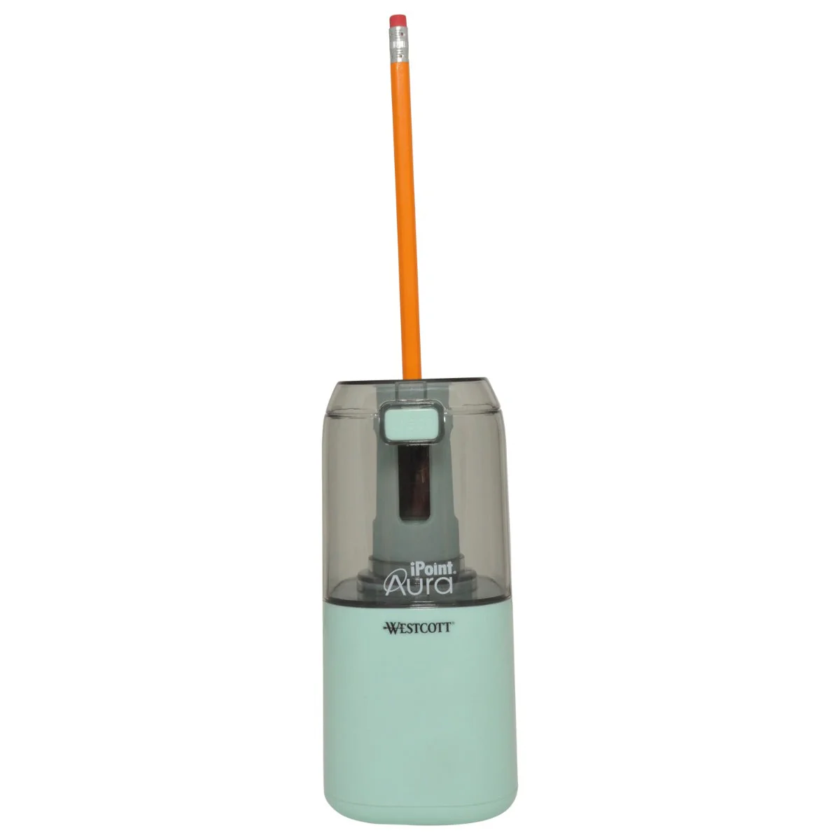 Westcott iPoint Aura Titanium Nonstick Electric Pencil Sharpener (each includes bonus manual sharpener + 2 erasers) Mint (17804-PARENT) - Image 5