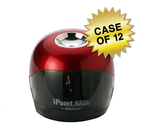 Westcott iPoint Ball Pencil Sharpener, Red/Black (15570) - Image 10