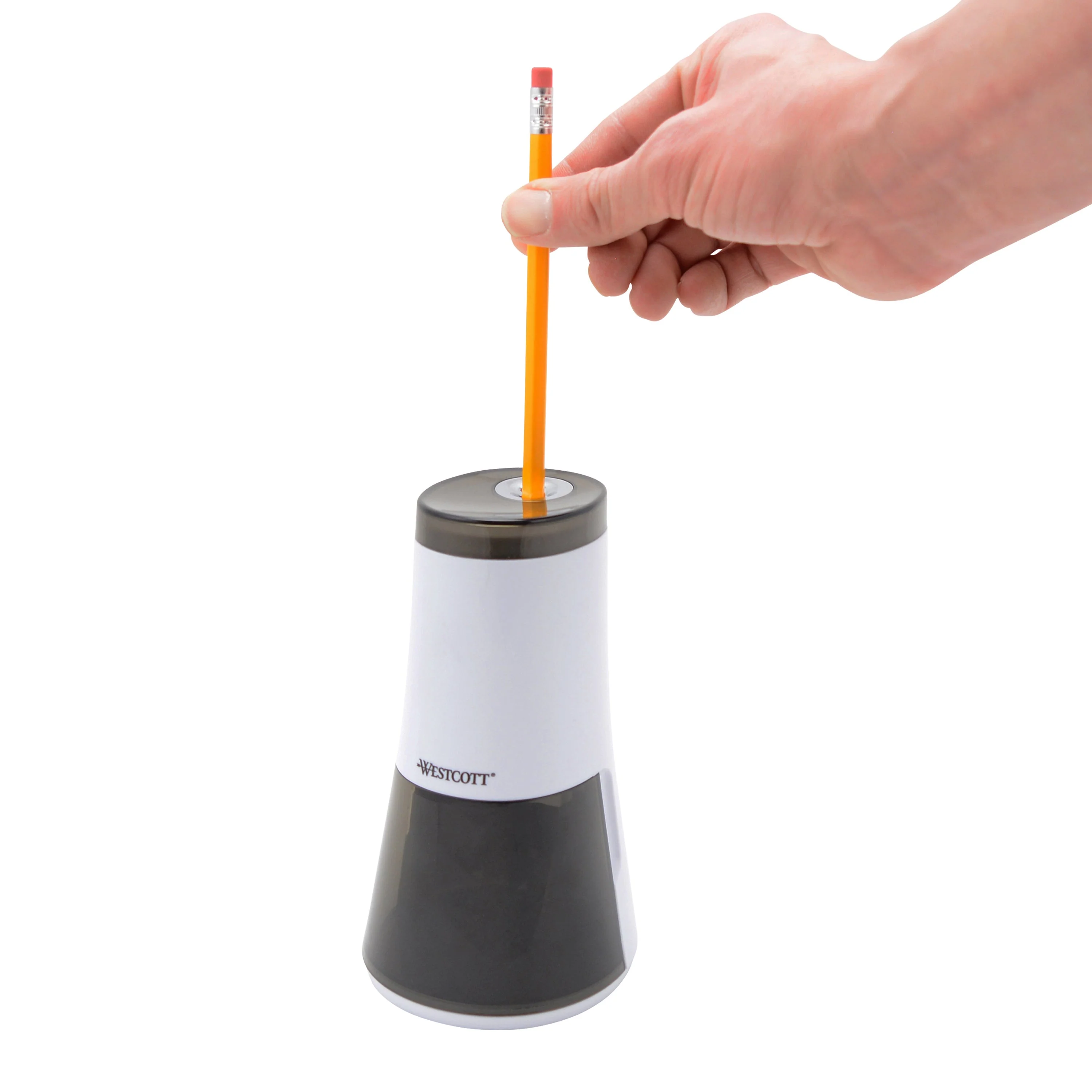 Westcott iPoint Curve Electric Pencil Sharpener, White (00947-PARENT) - Image 4