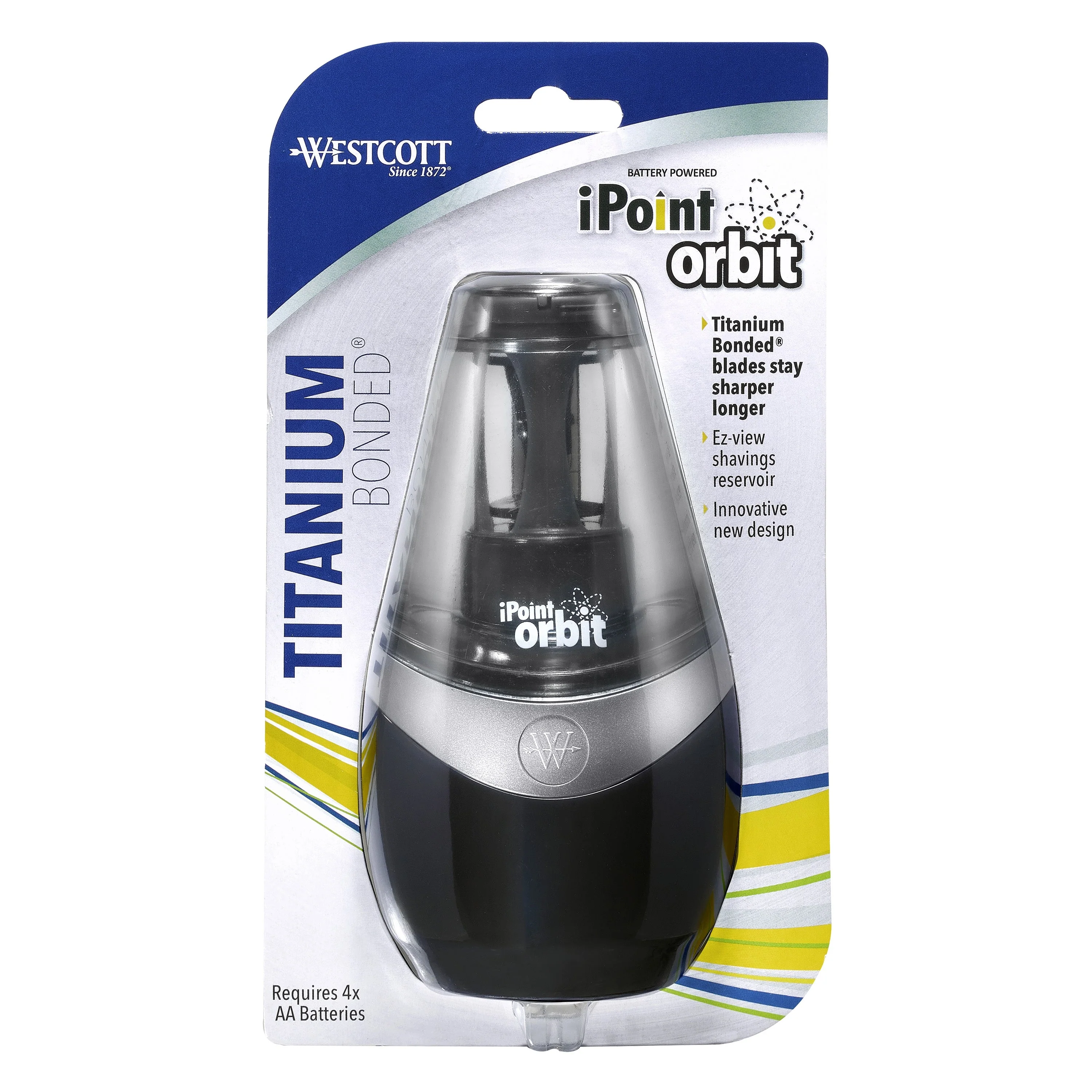 Westcott iPoint Orbit Battery Pencil Sharpener, Black (16244) - Image 7