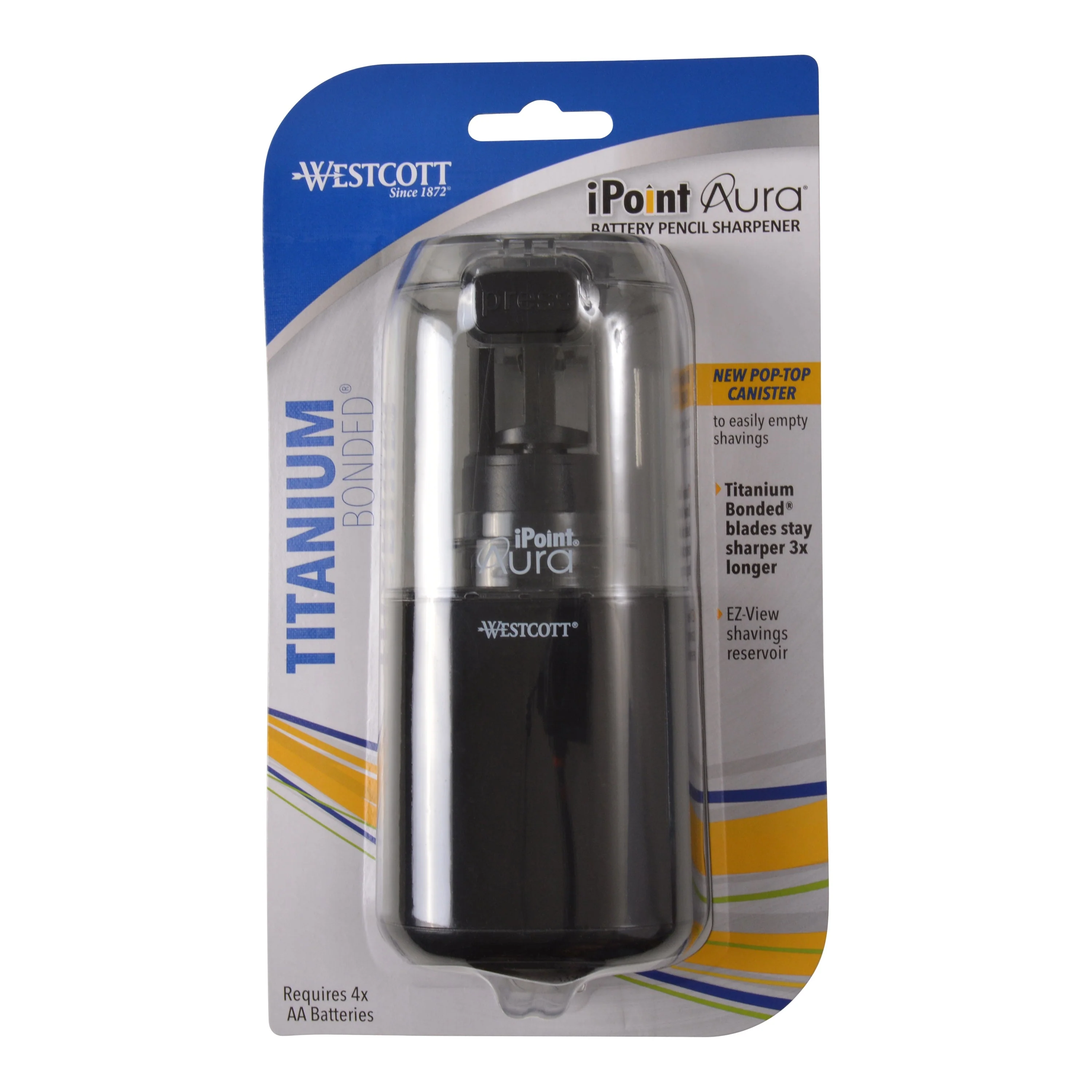 Westcott iPoint® AURA Battery Pencil Sharpener Assorted Colors (17319) - Image 6