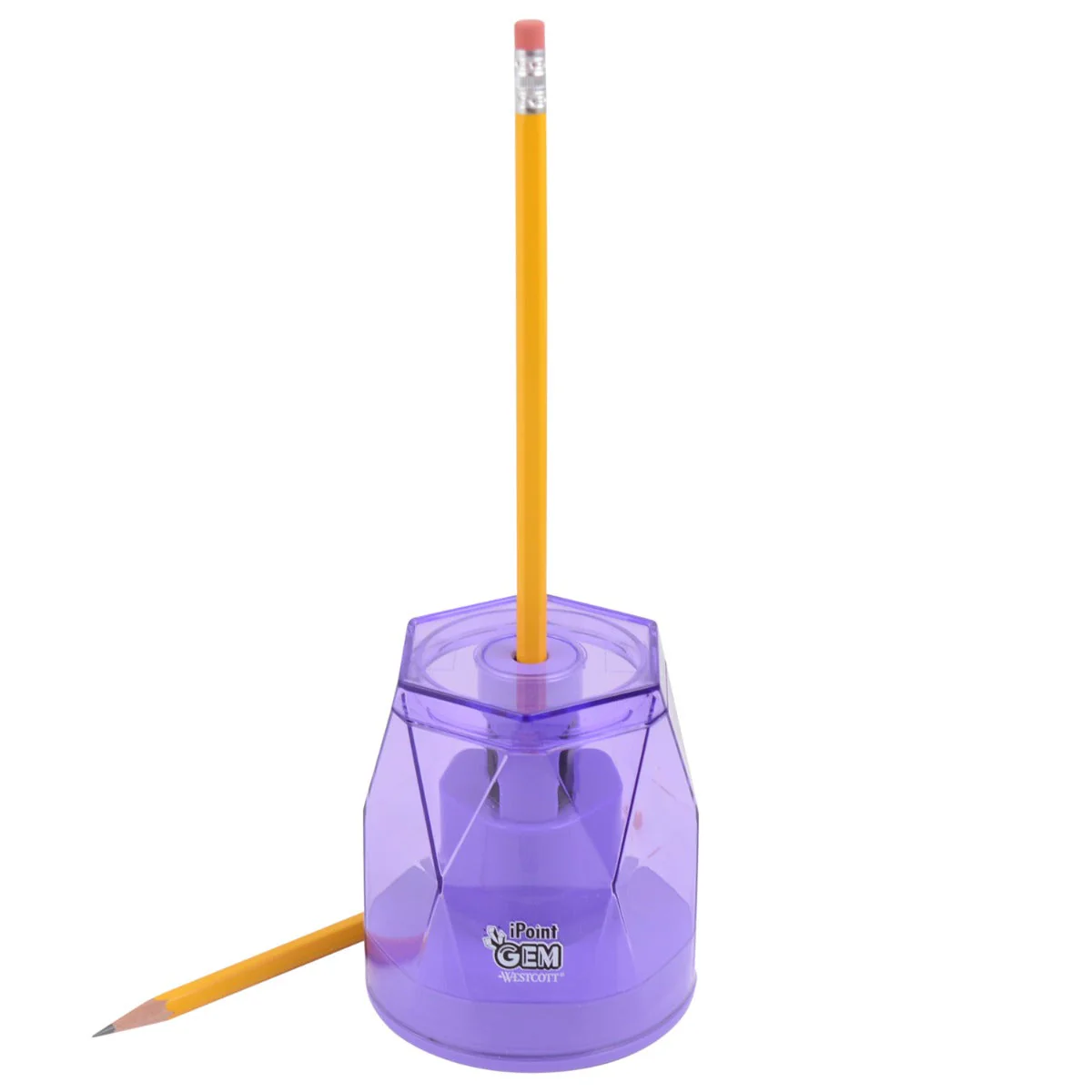 Westcott iPoint® GEM Battery Pencil Sharpener, Purple (00576-PARENT) - Image 3