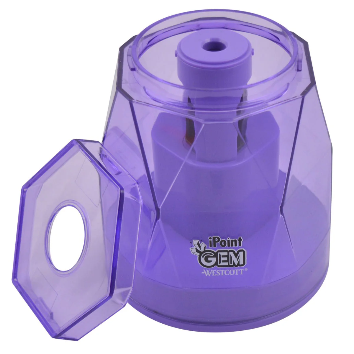 Westcott iPoint® GEM Battery Pencil Sharpener, Purple (00576-PARENT) - Image 8