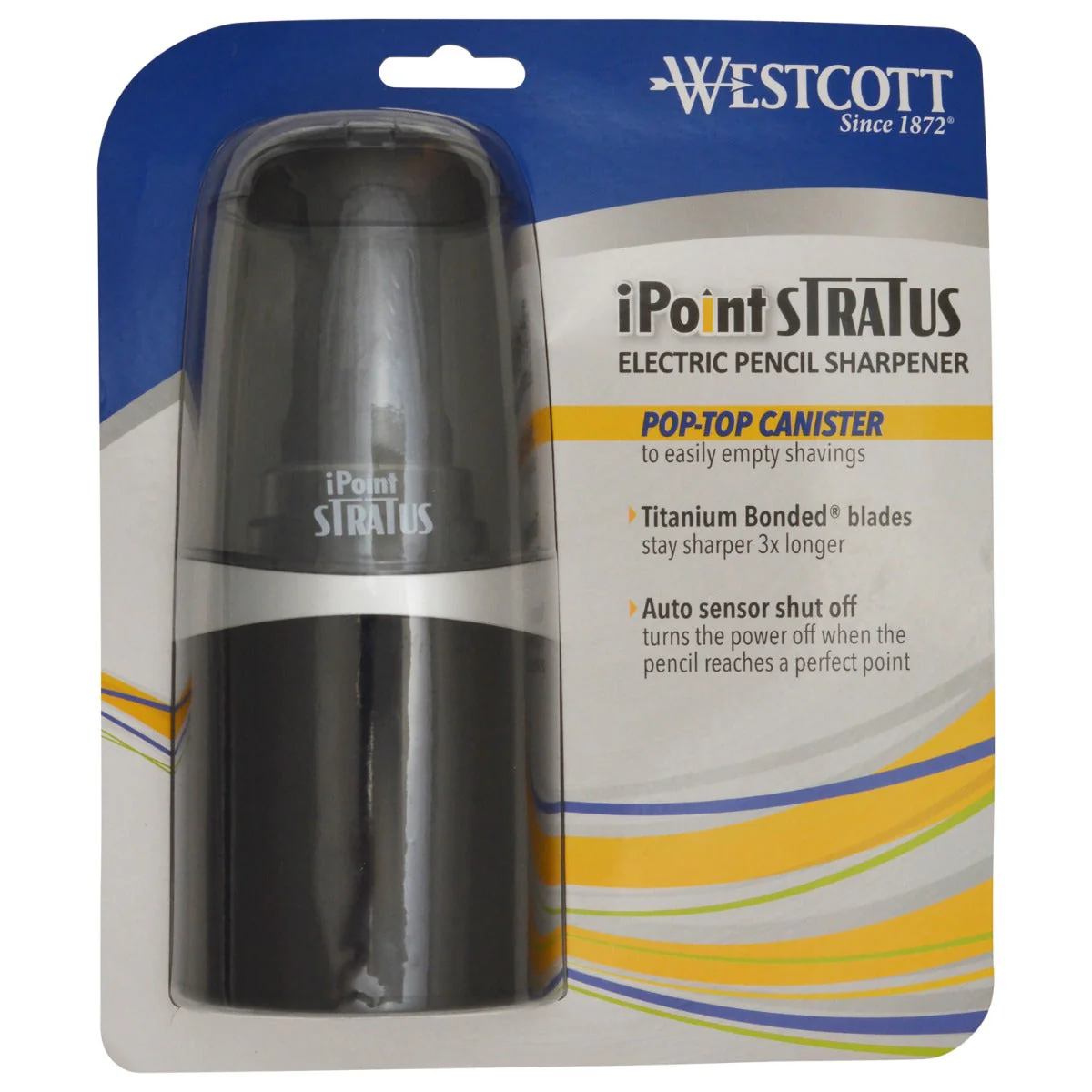 Westcott iPoint® Stratus Electric Pencil Sharpener, Assorted Colors (17793-PARENT) - Image 7