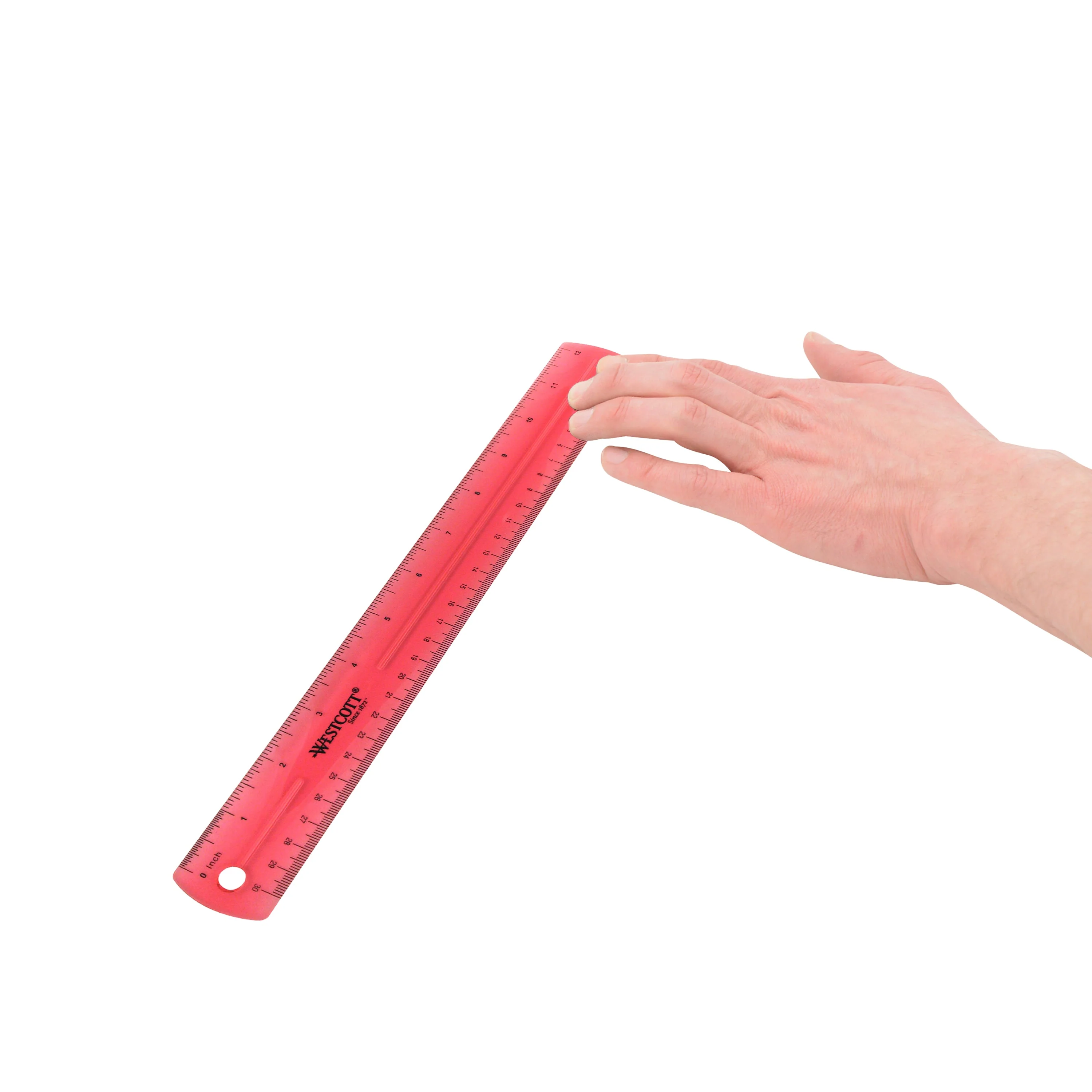 Westcott Jeweltone Plastic Ruler, 12 Inch, Assorted Transparent Colors (12975) - Image 2
