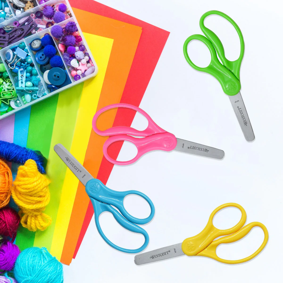 Westcott Kids 5" Scissors, Blunt (12 Pack) (13140) - Image 8