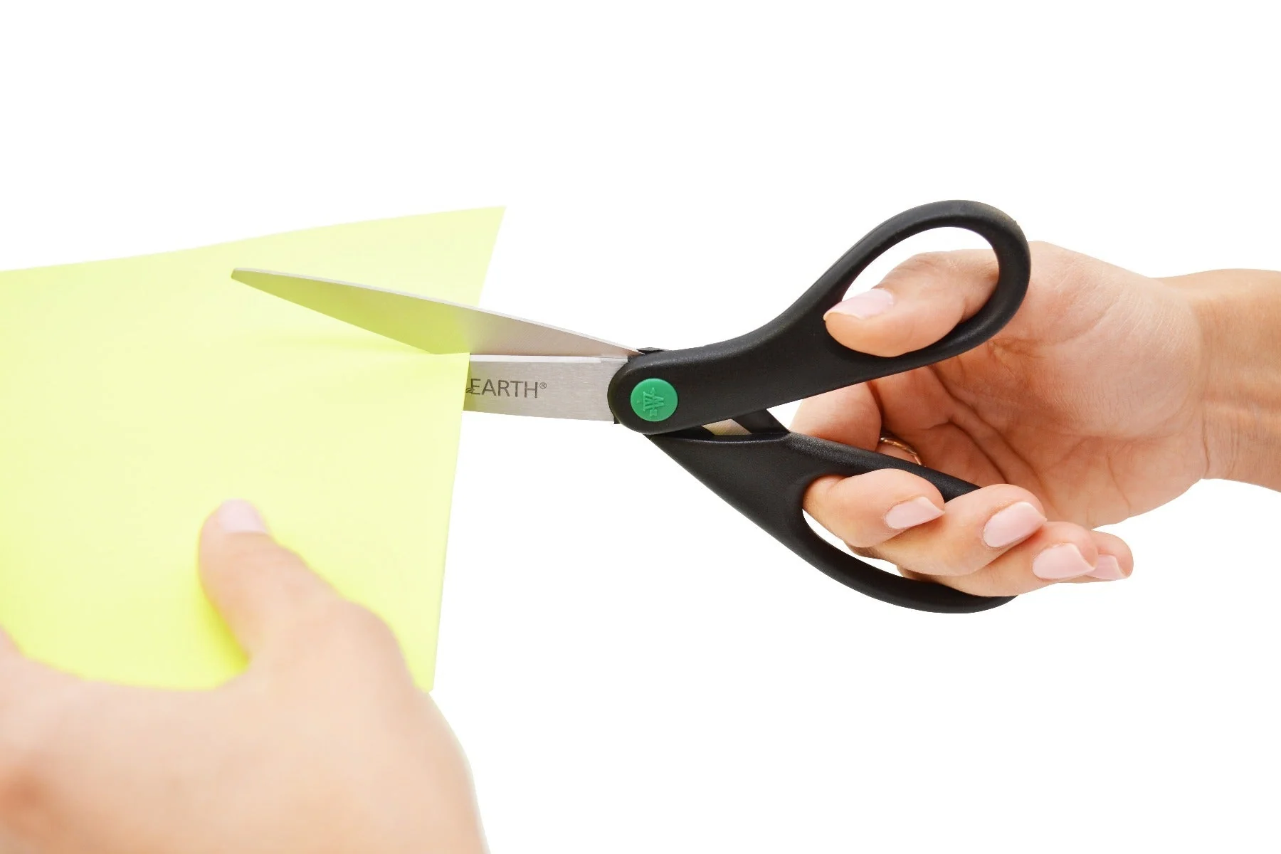 Westcott KleenEarth 8" Straight Recycled Stainless Steel Scissors, Black, 2 Pack (15179) - Image 4