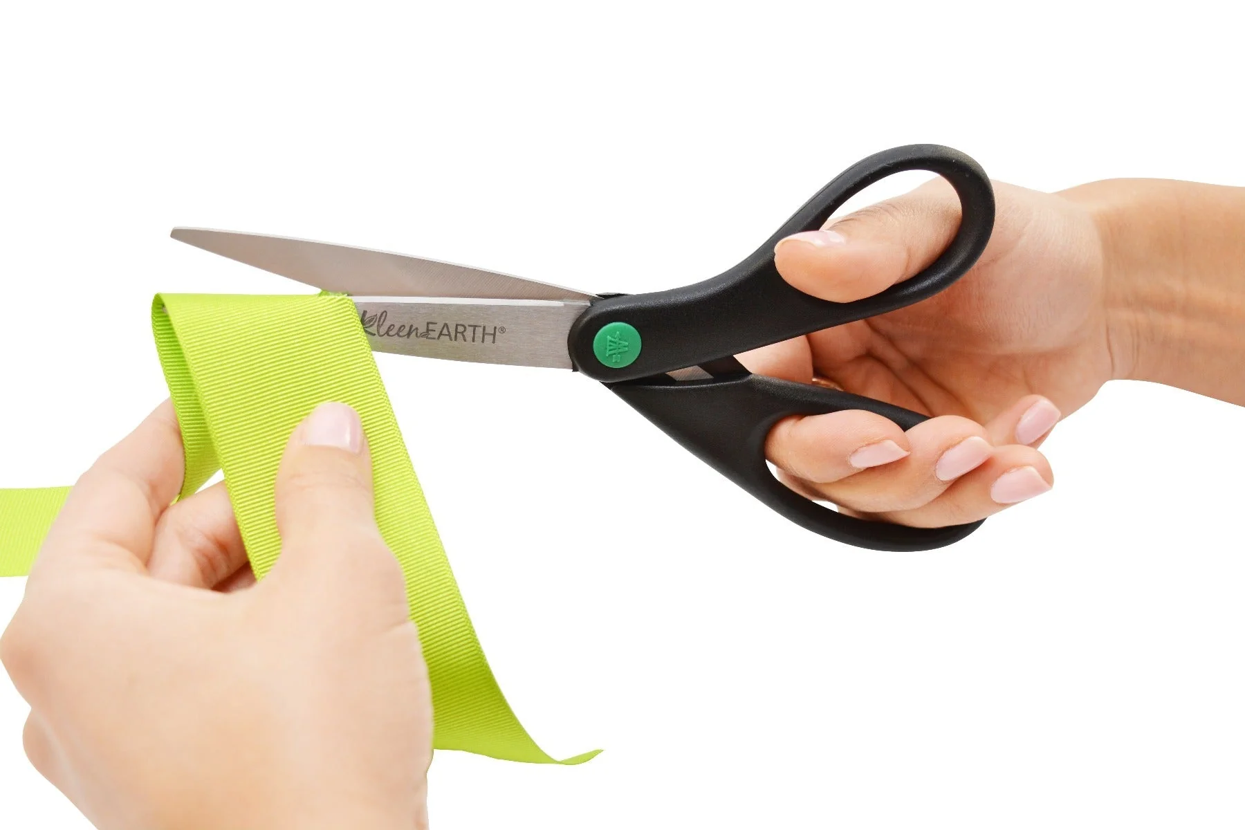 Westcott KleenEarth 8" Straight Recycled Stainless Steel Scissors, Black, 2 Pack (15179) - Image 5