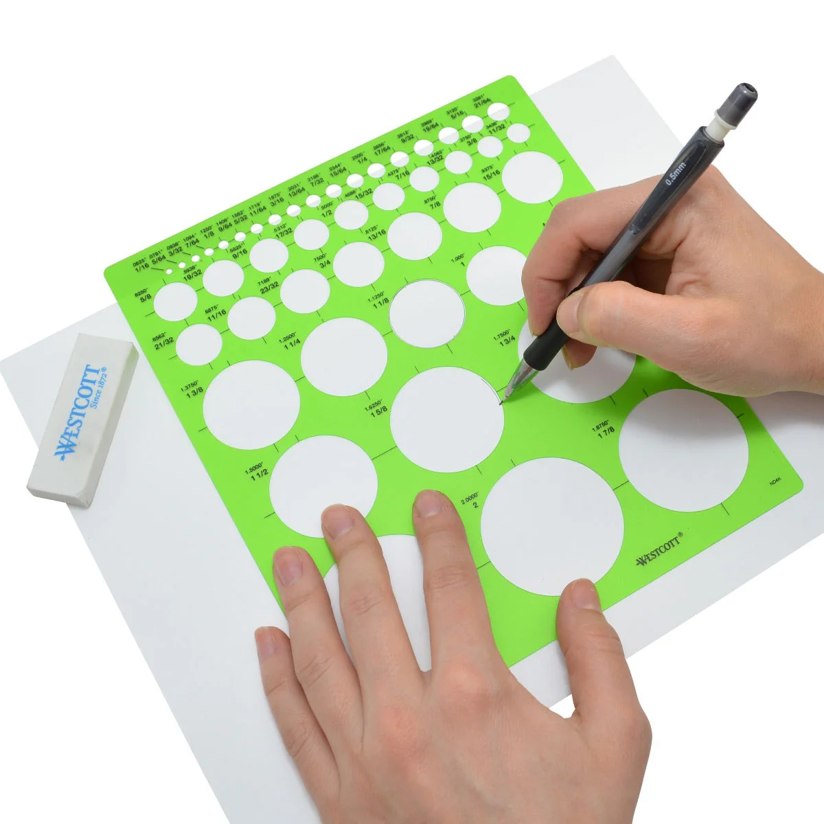 Westcott Large and Small Circles Template (T-831) - Image 2