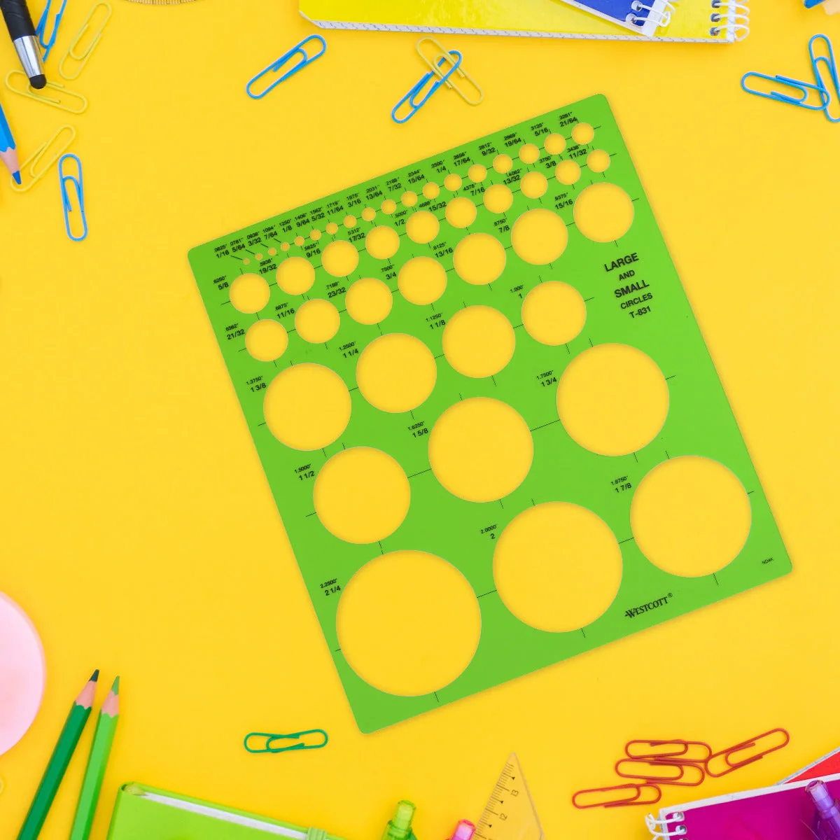 Westcott Large and Small Circles Template (T-831) - Image 4
