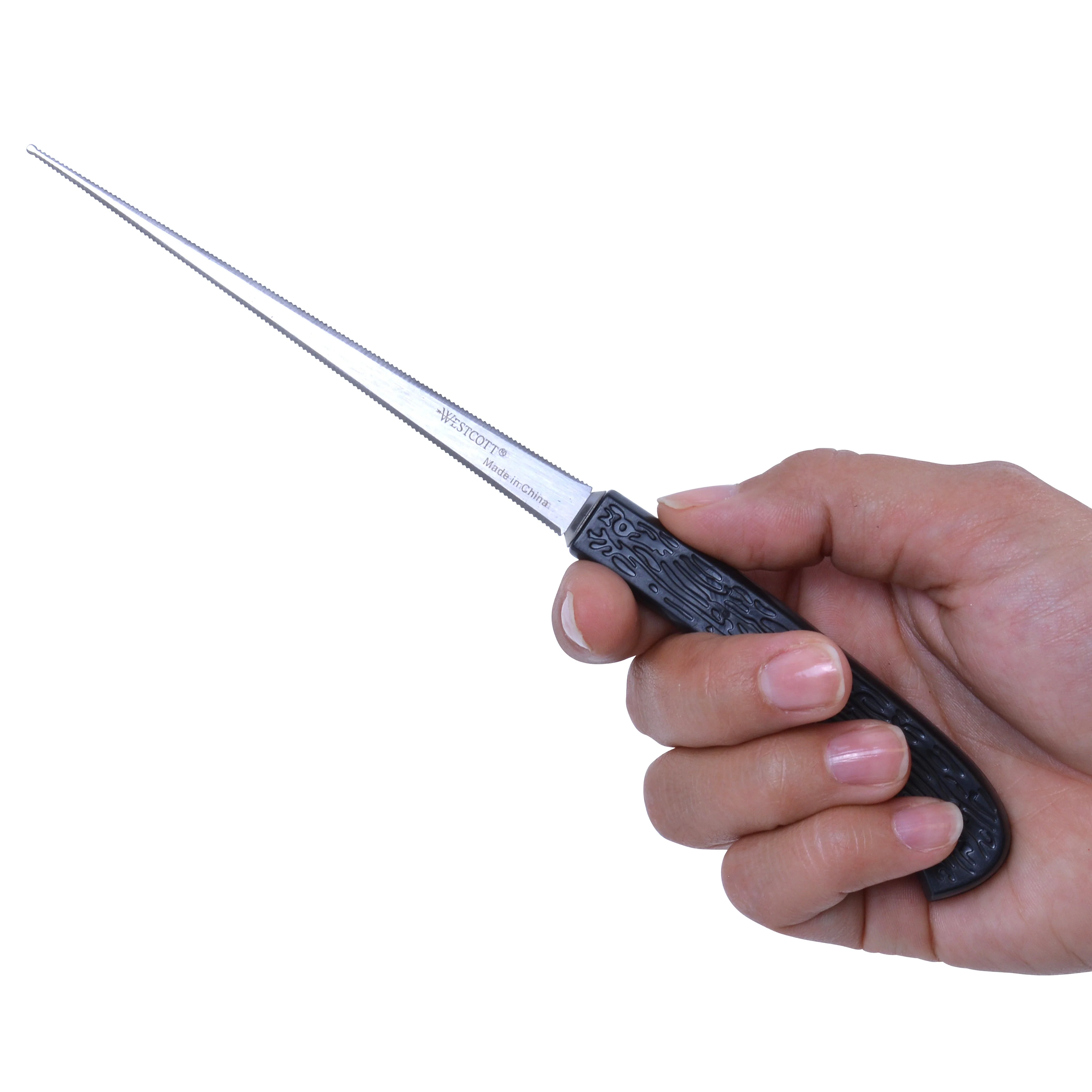 Westcott Letter Opener with Stainless Steel Serrated Blade and Plastic Handle, 8-Inch, (29380) - Image 4