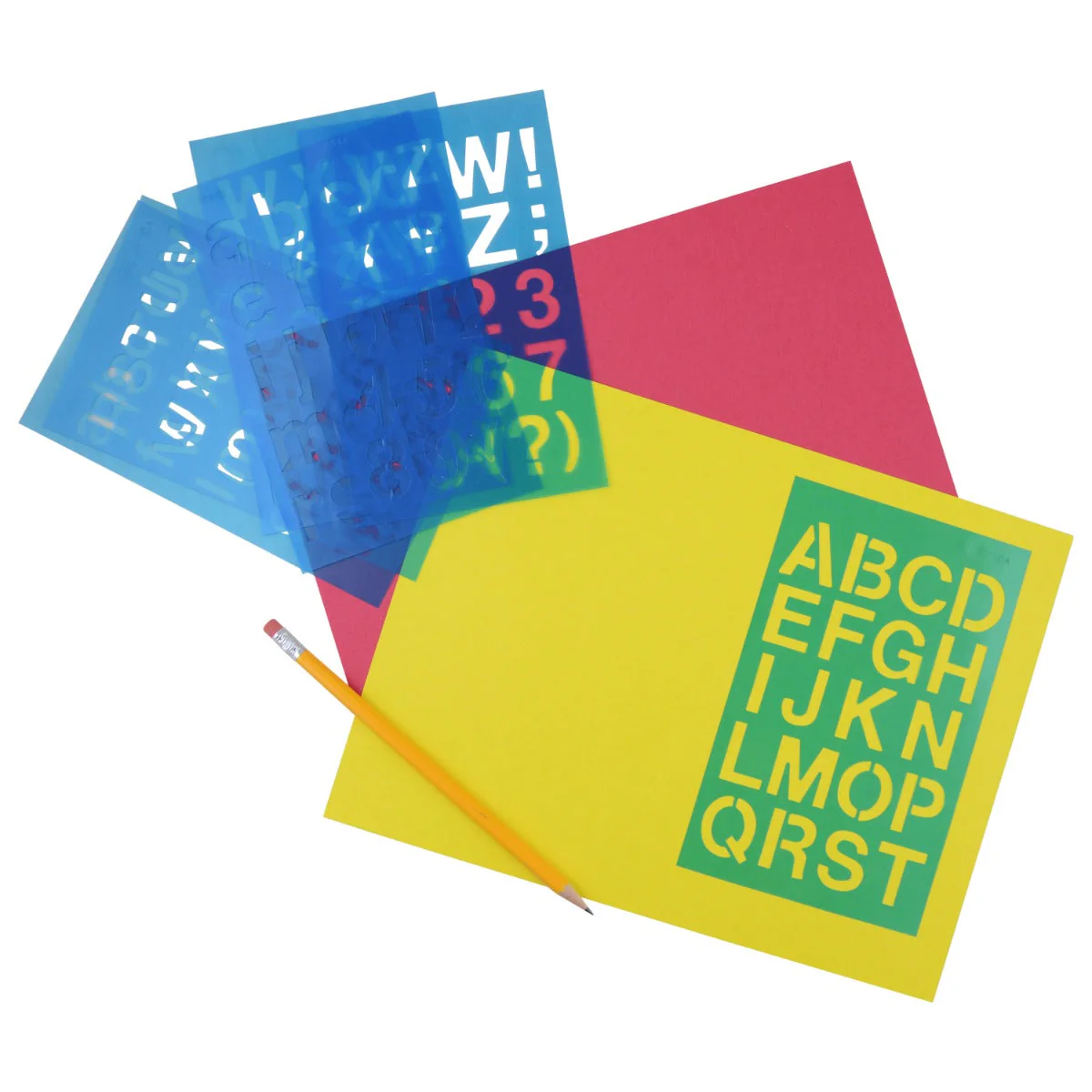 Westcott LetterCraft 3/4" and 1" Stencil, Helvetica Font (15844) - Image 7