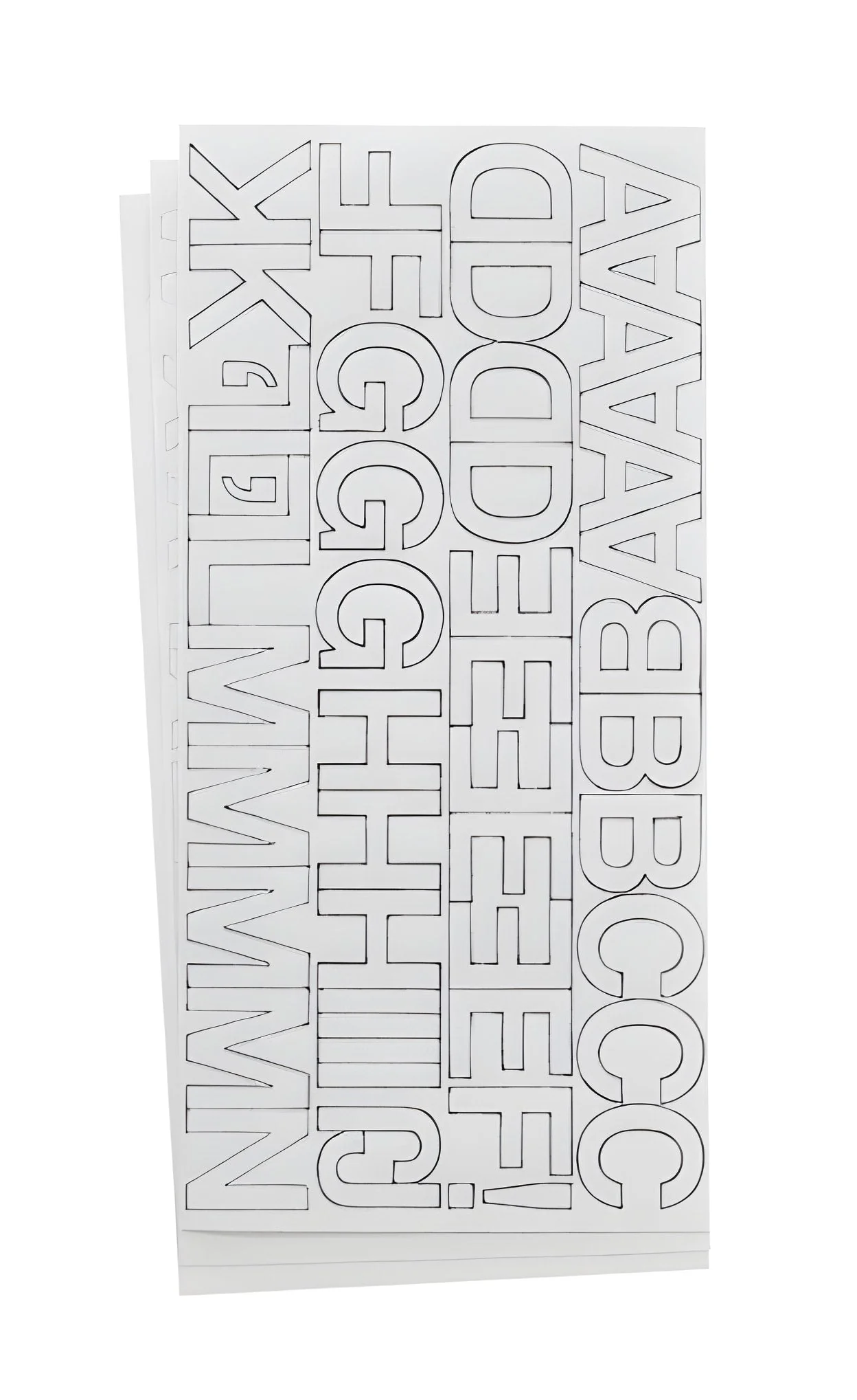 Westcott LetterCraft Permanent Vinyl Lettering Helvetica 1-Inch, White (15861)