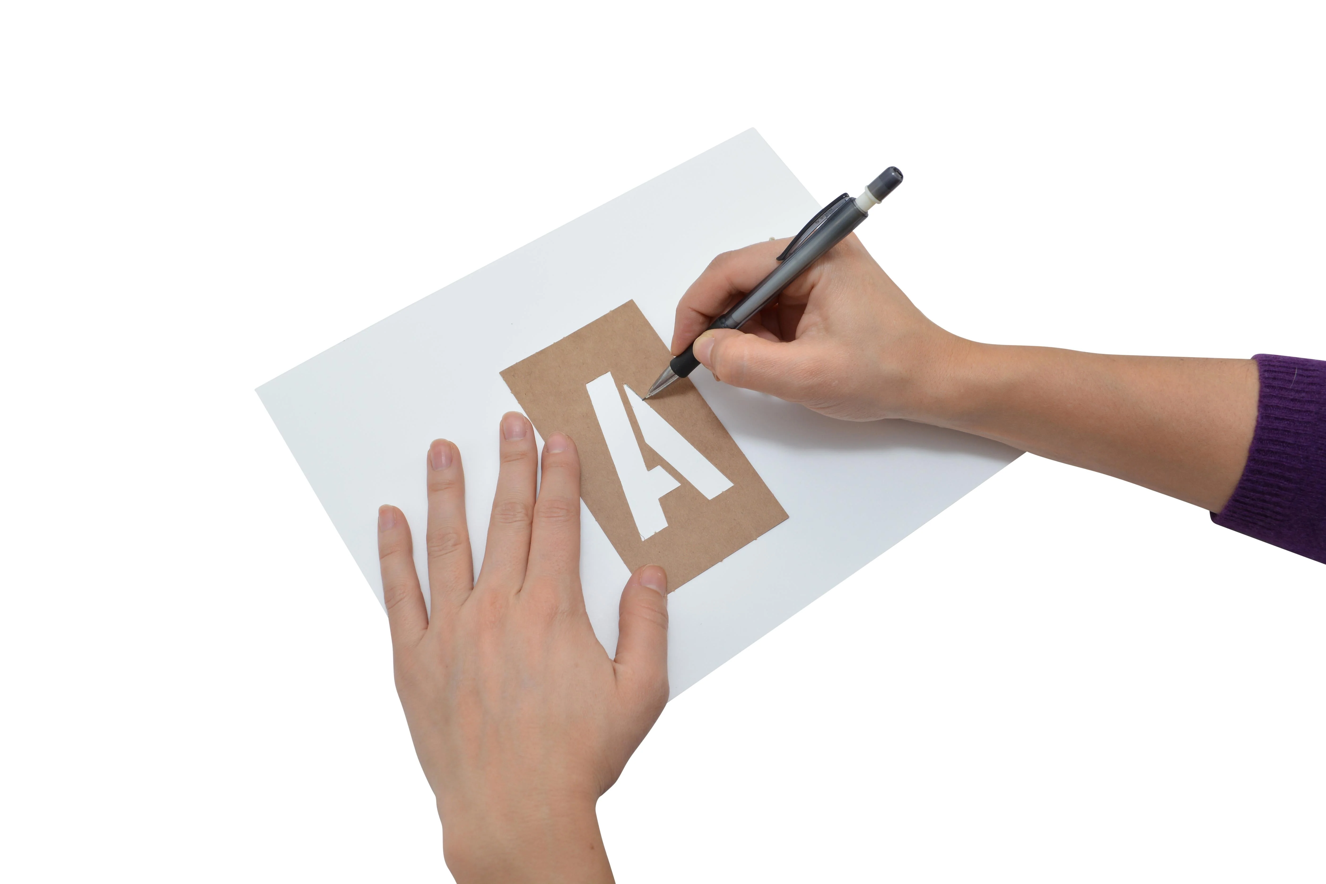 Westcott LetterCraft Reusable Oil Board Stencil Helvetica, 6-Inch (15826) - Image 5