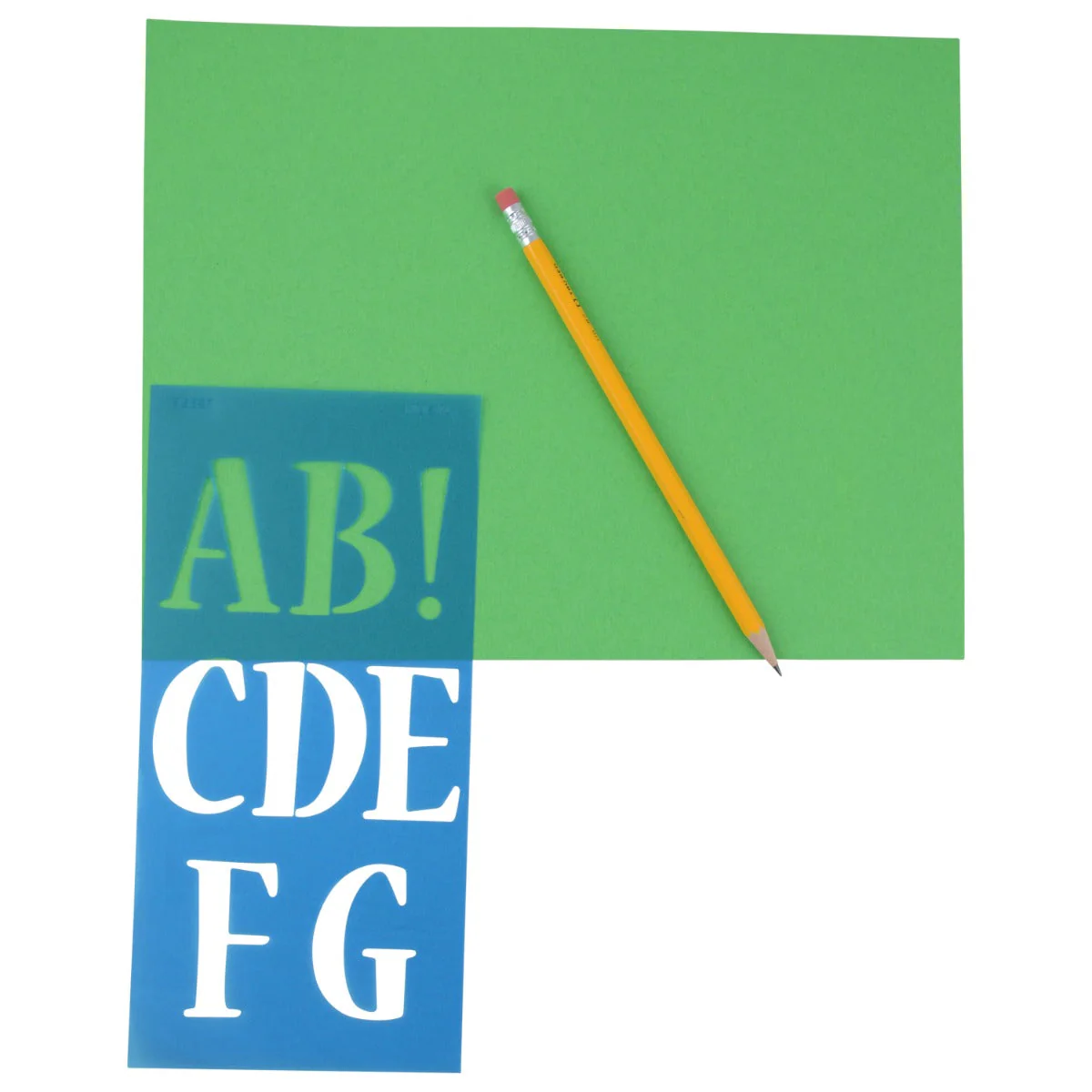 Westcott LetterCraft Stencils 2" Letters and Numbers, Nueva Font (15837) - Image 7