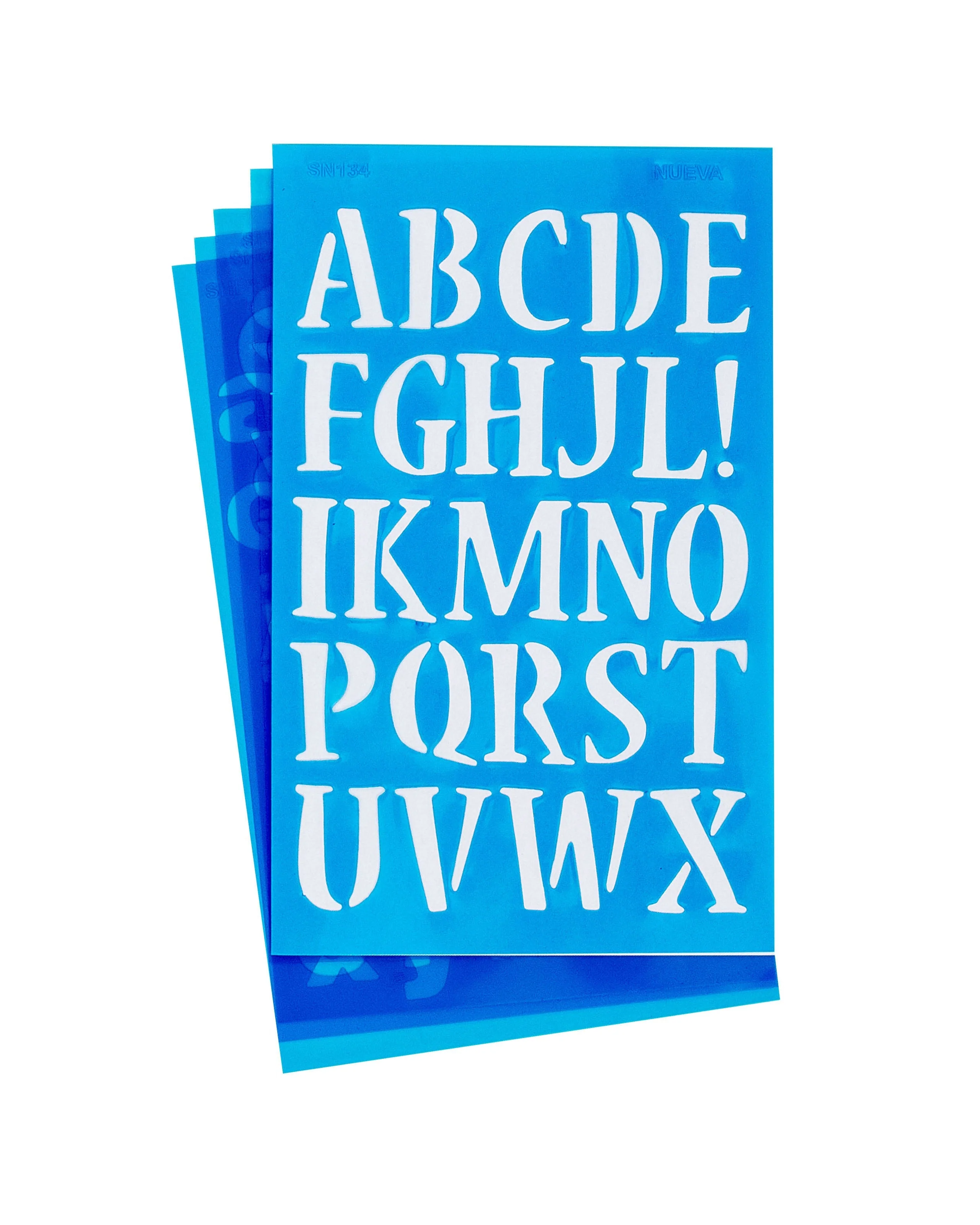 Westcott LetterCraft Stencils 3/4" Letters and Numbers, Nueva Font (15838)