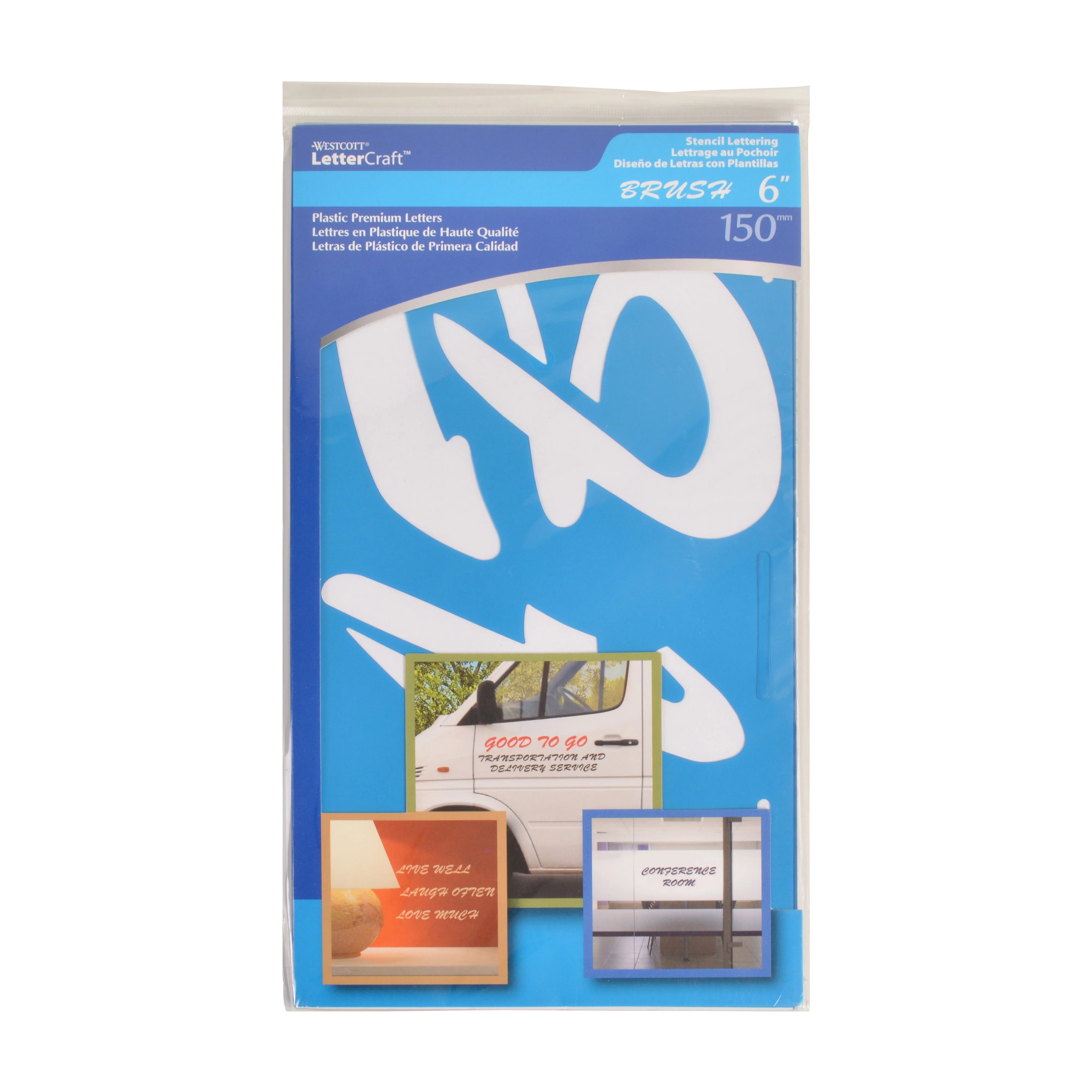 Westcott LetterCraft Stencils Brush 6" (15931) - Image 2