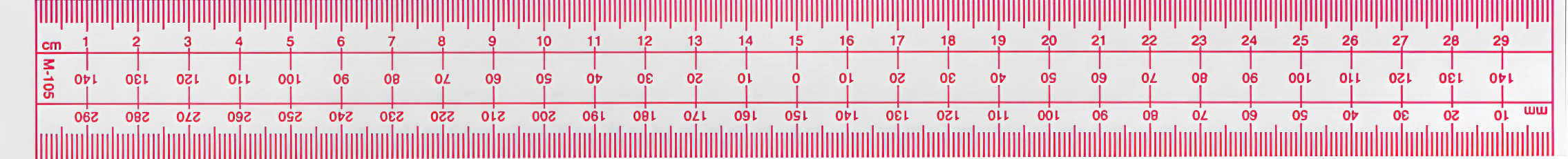 Westcott Metric Grid Ruler, 30cm, Transparent (M-105)