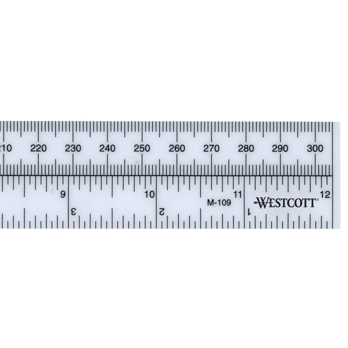 Westcott Metric/Inch Ruler, 30cm, 12", Opaque (M-109) - Image 4