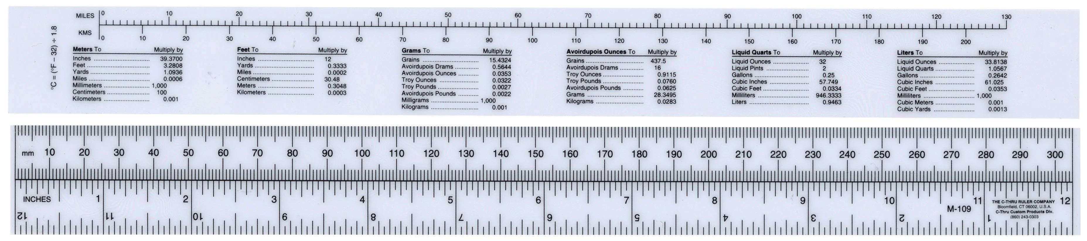 Westcott Metric/Inch Ruler, 30cm, 12", Opaque (M-109) - Image 6