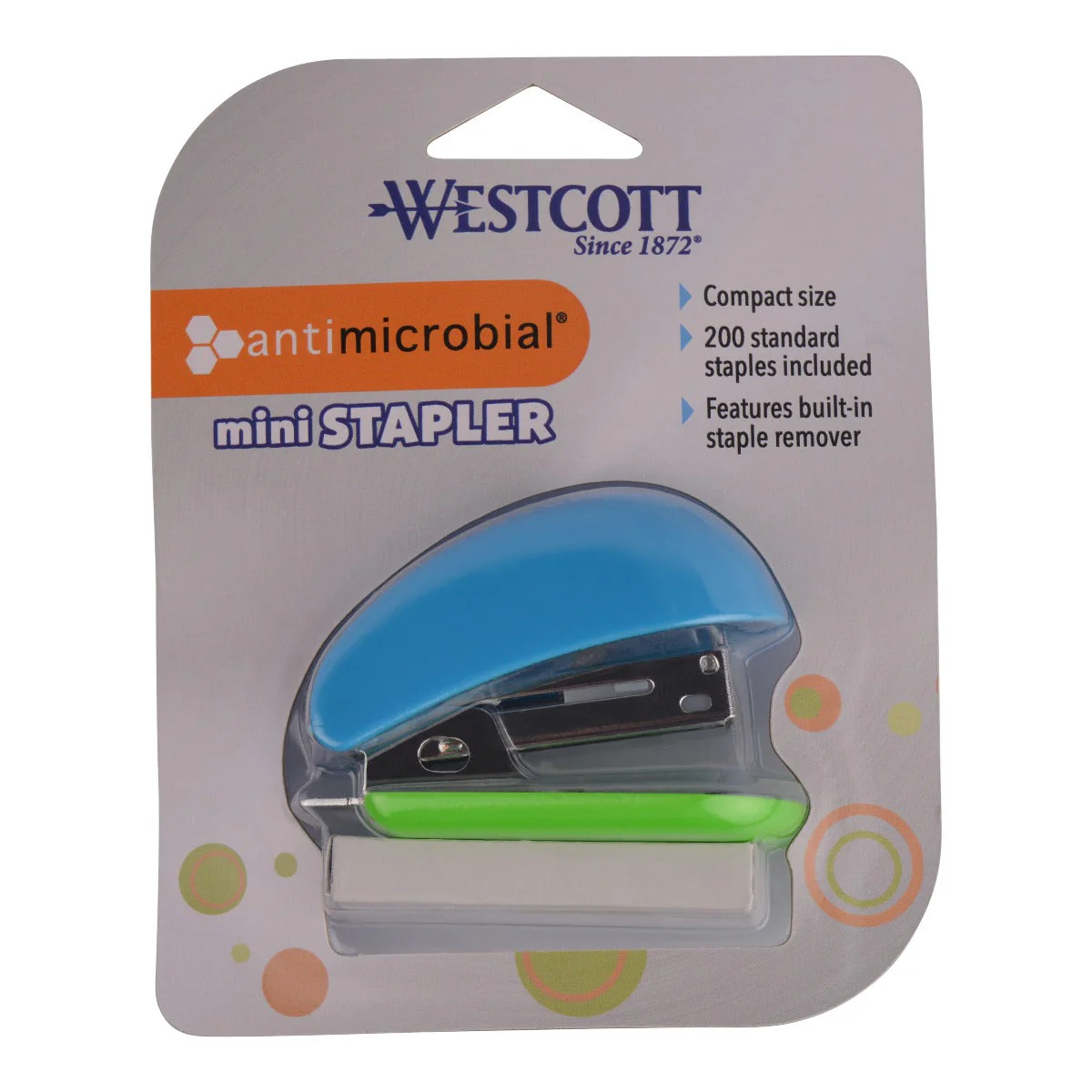 Westcott Mini Anti-Microbial Stapler with Staples, Assorted Colors (14218-PARENT) - Image 5