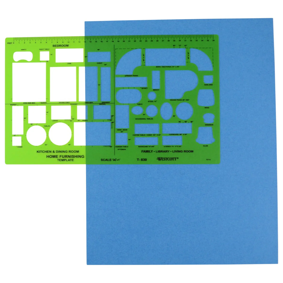 Westcott Plastic Designer Template, 1/4 Inches, Green (T-830) - Image 6